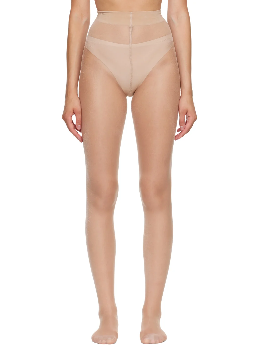 Beige Satin Touch 20 Tights - 1