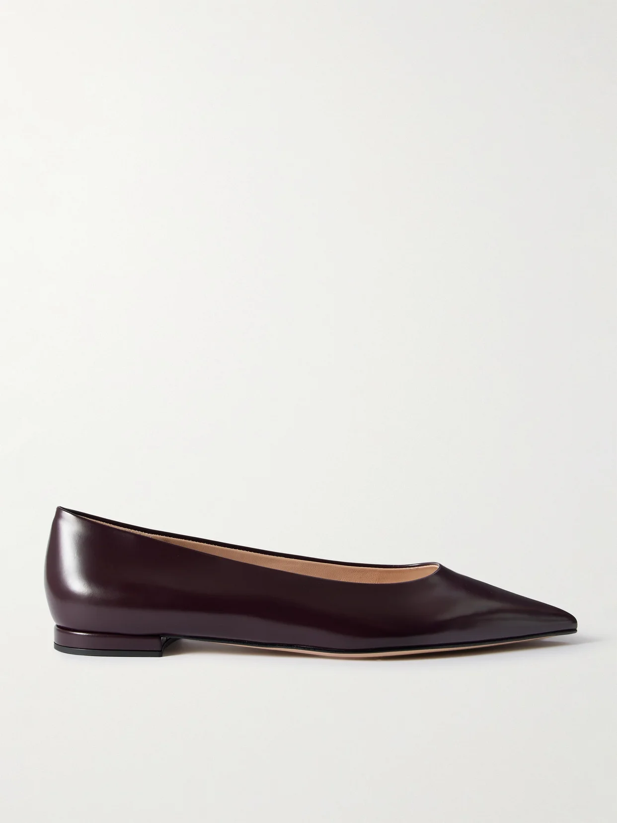 Robbie Glossed-leather Ballet Flats - 1