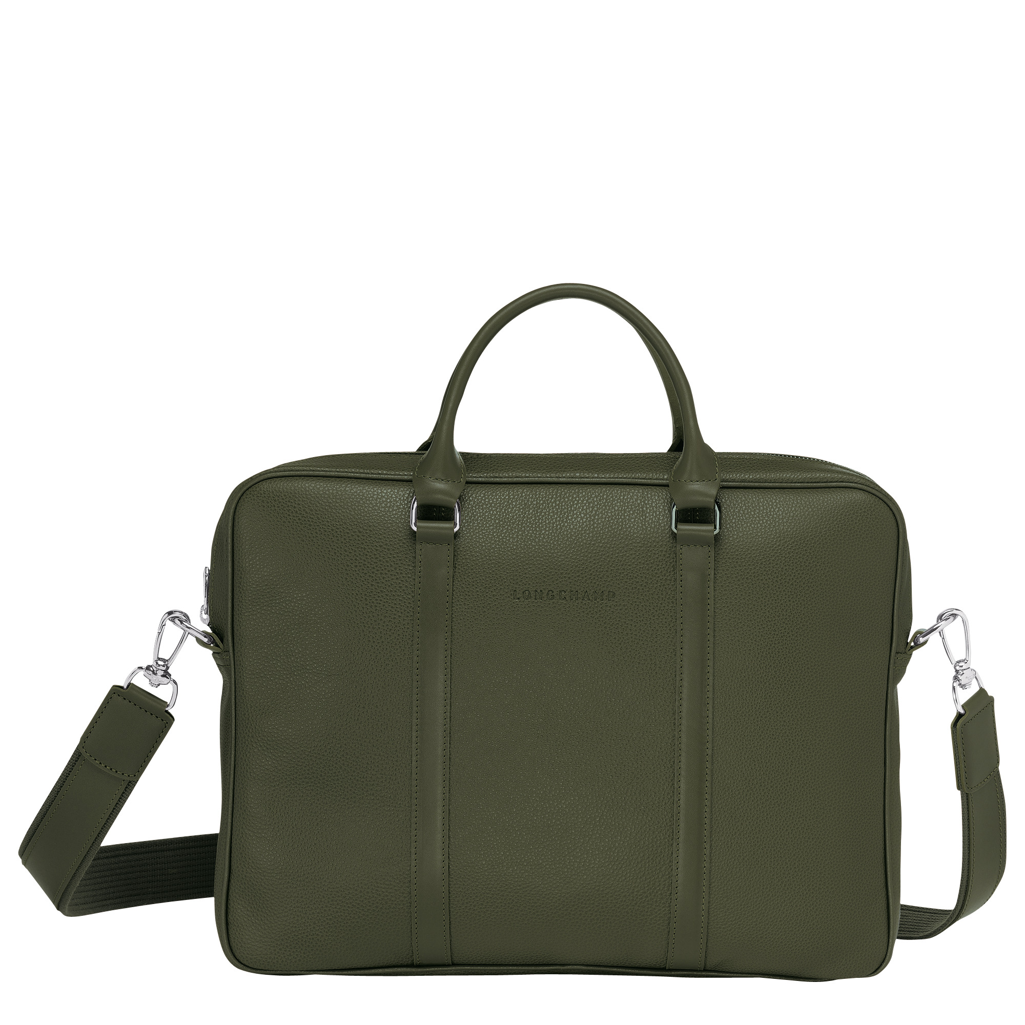 Le Foulonné XS Briefcase Khaki - Leather - 1