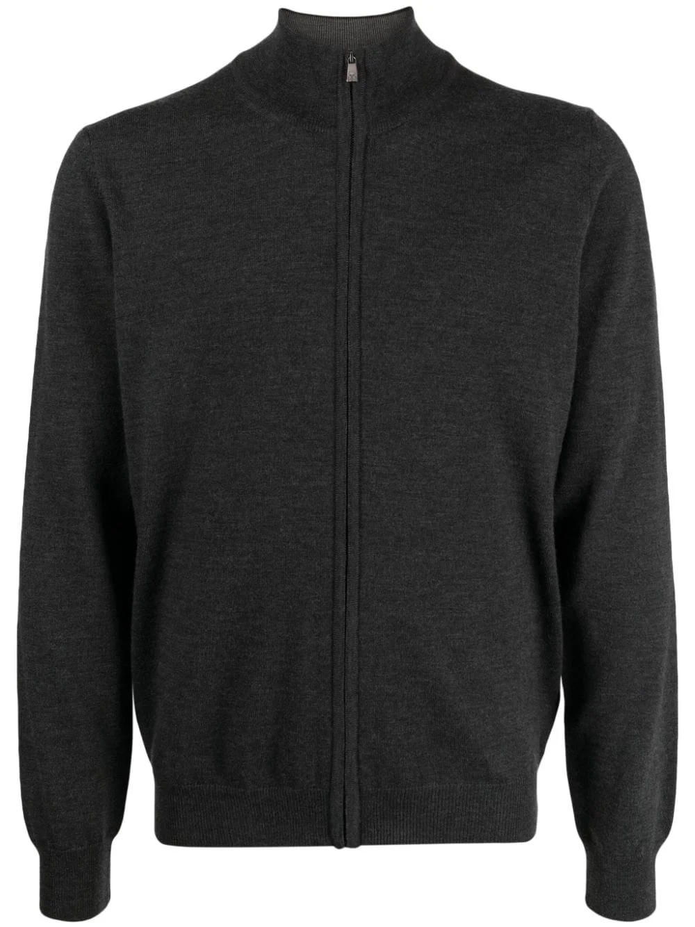 zip-up mock-neck cardigan - 1