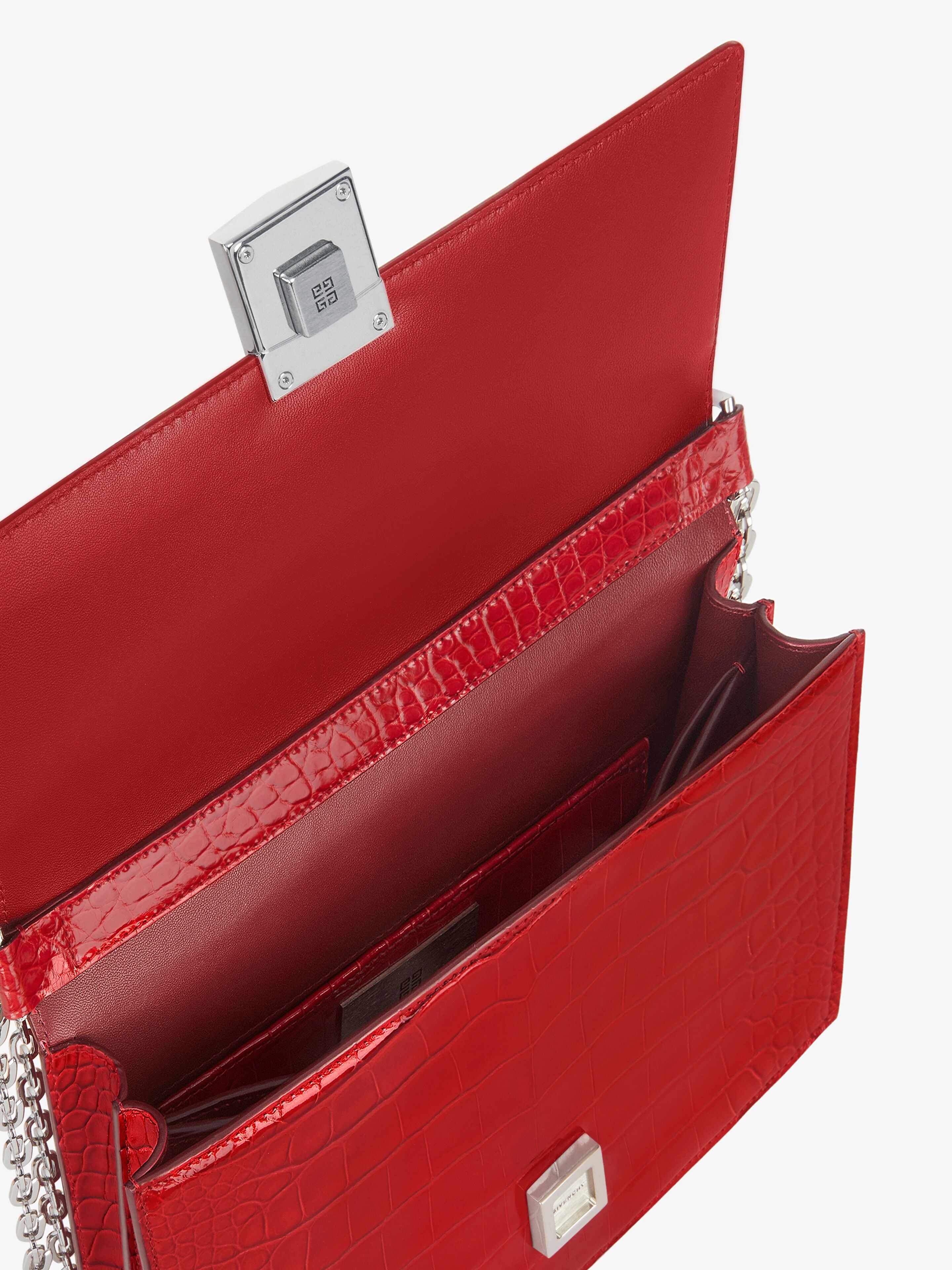 4G MEDIUM BAG IN ALLIGATOR WITH CHAIN - 6