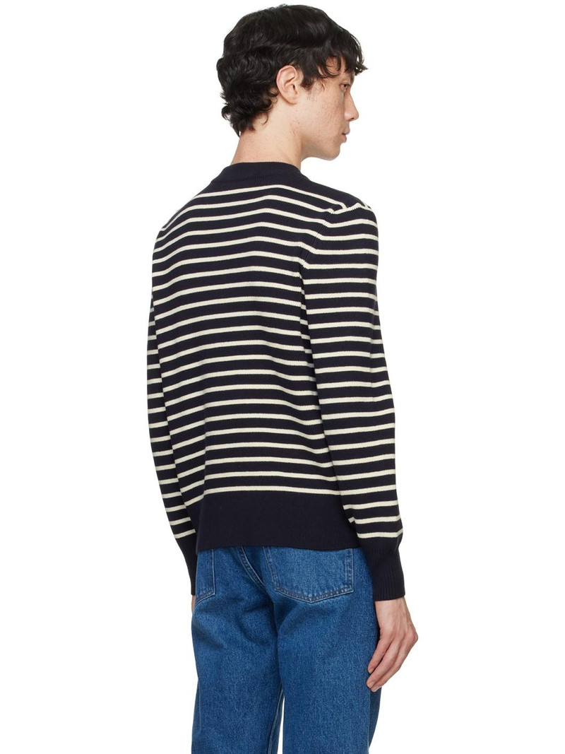 Navy & White Striped Sweater 3