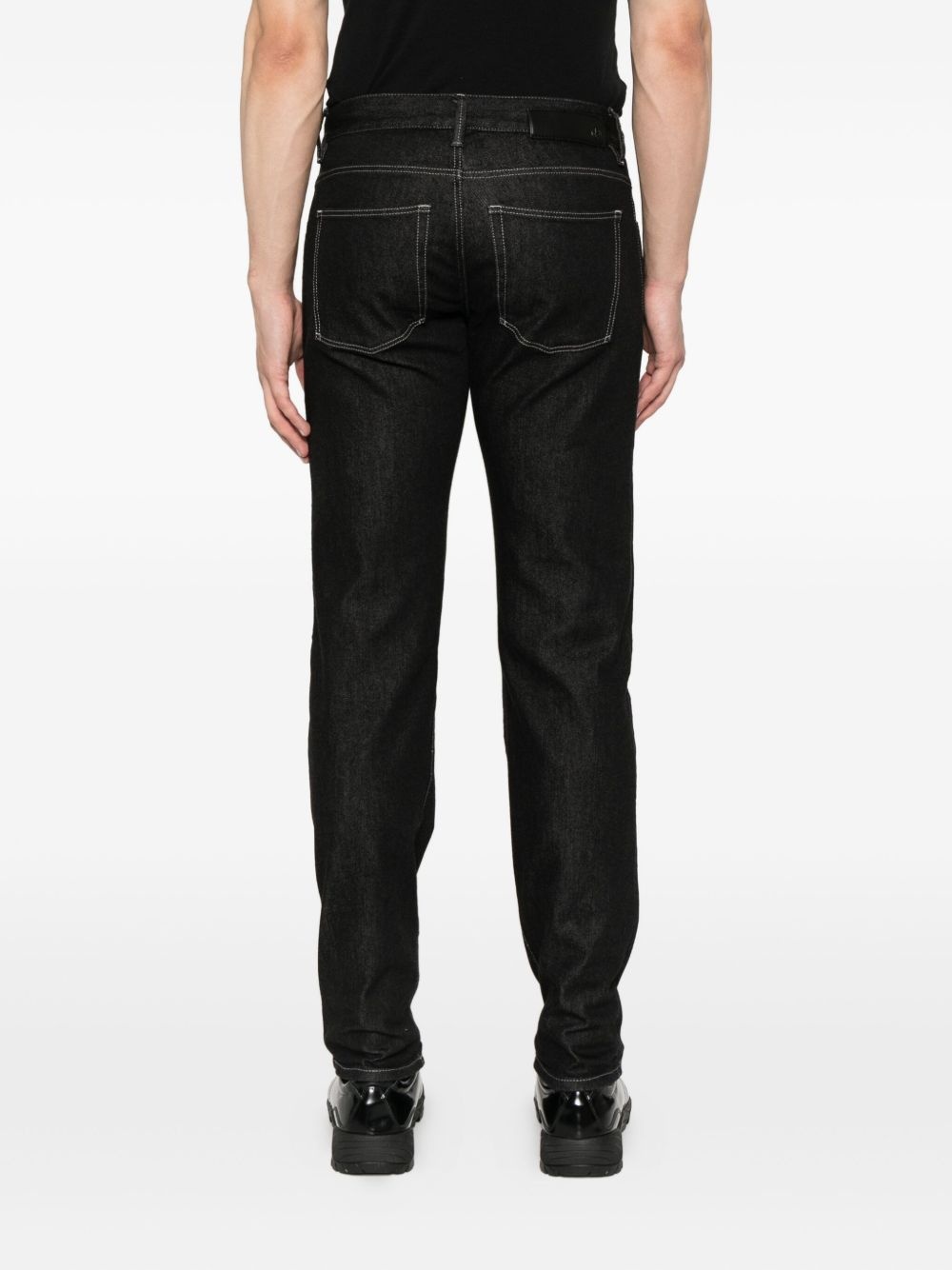 contrast-stitching jeans - 4