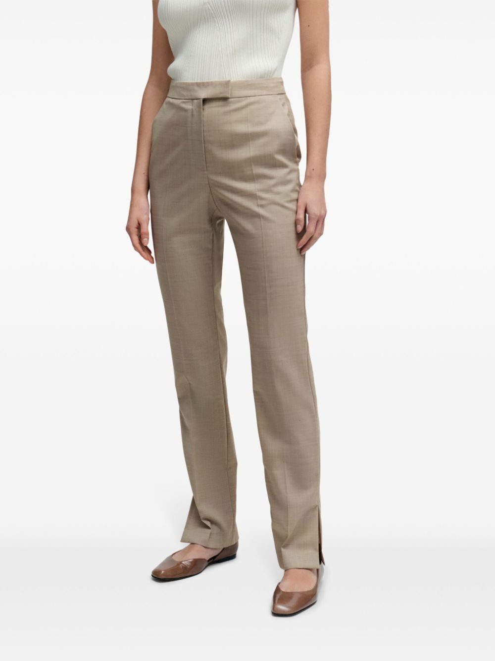 mid-rise slim-fit trousers - 3