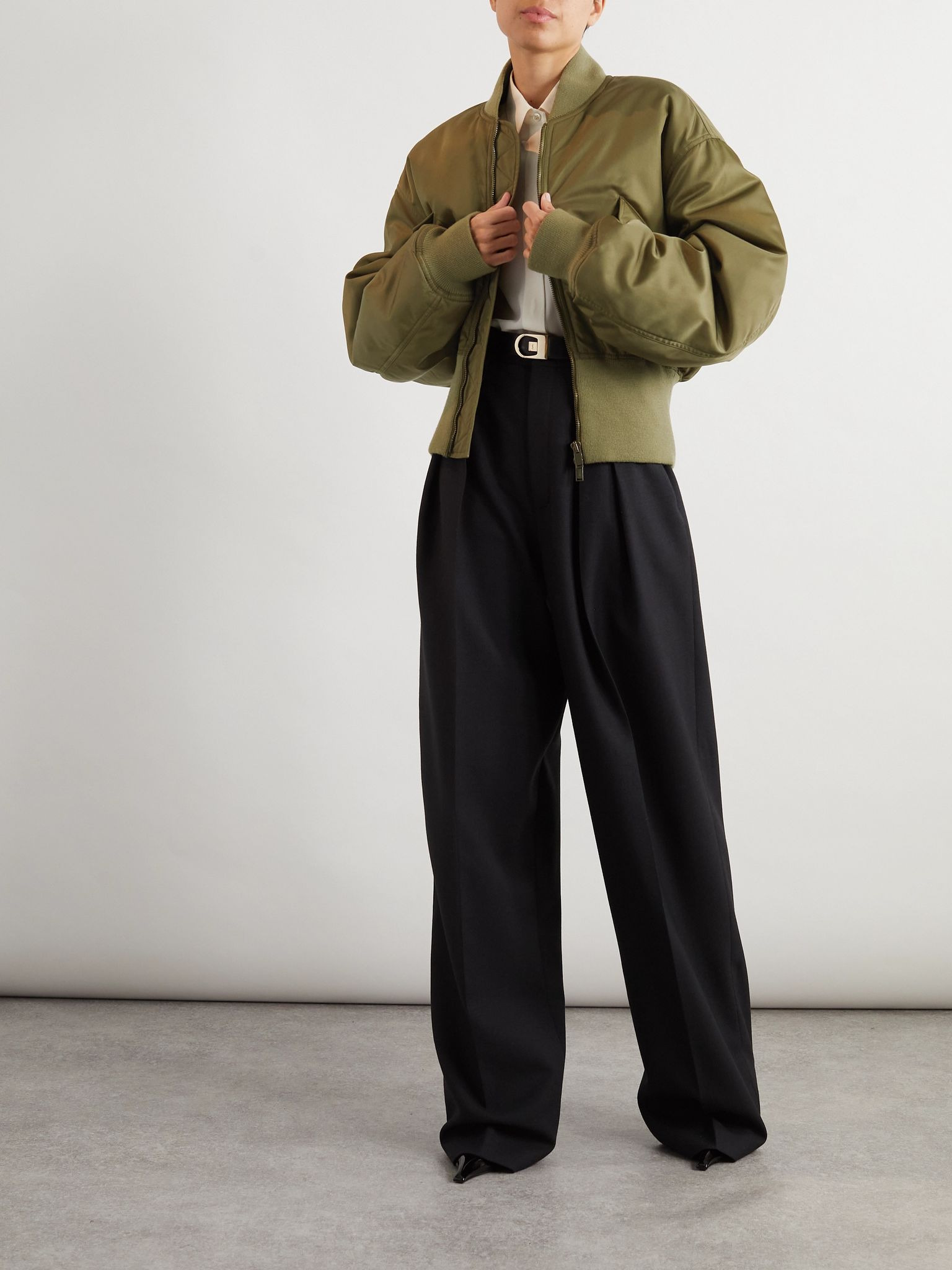 Shell bomber jacket Green - 2