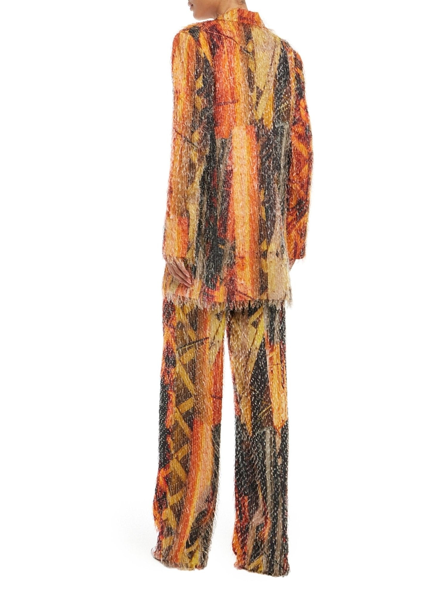 Jacquard High Waisted Trouser - 3