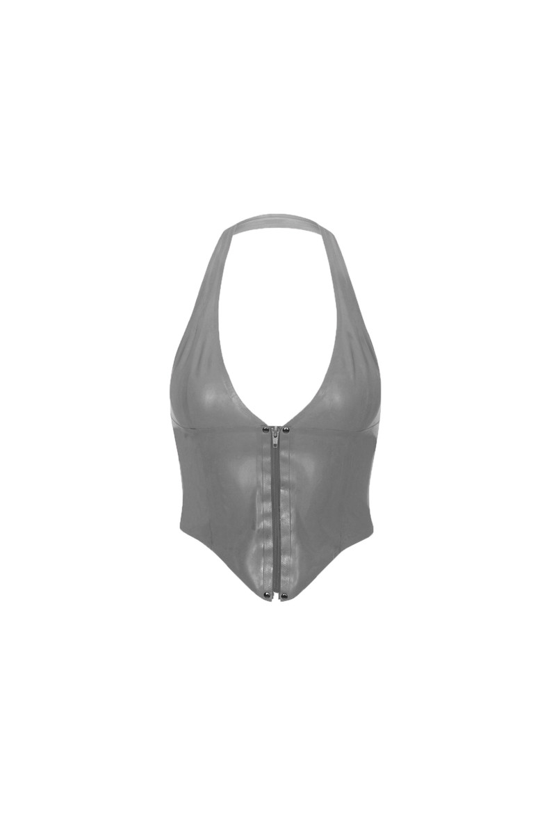 miaou MARA CORSET - DARK GREY LATEX outlook