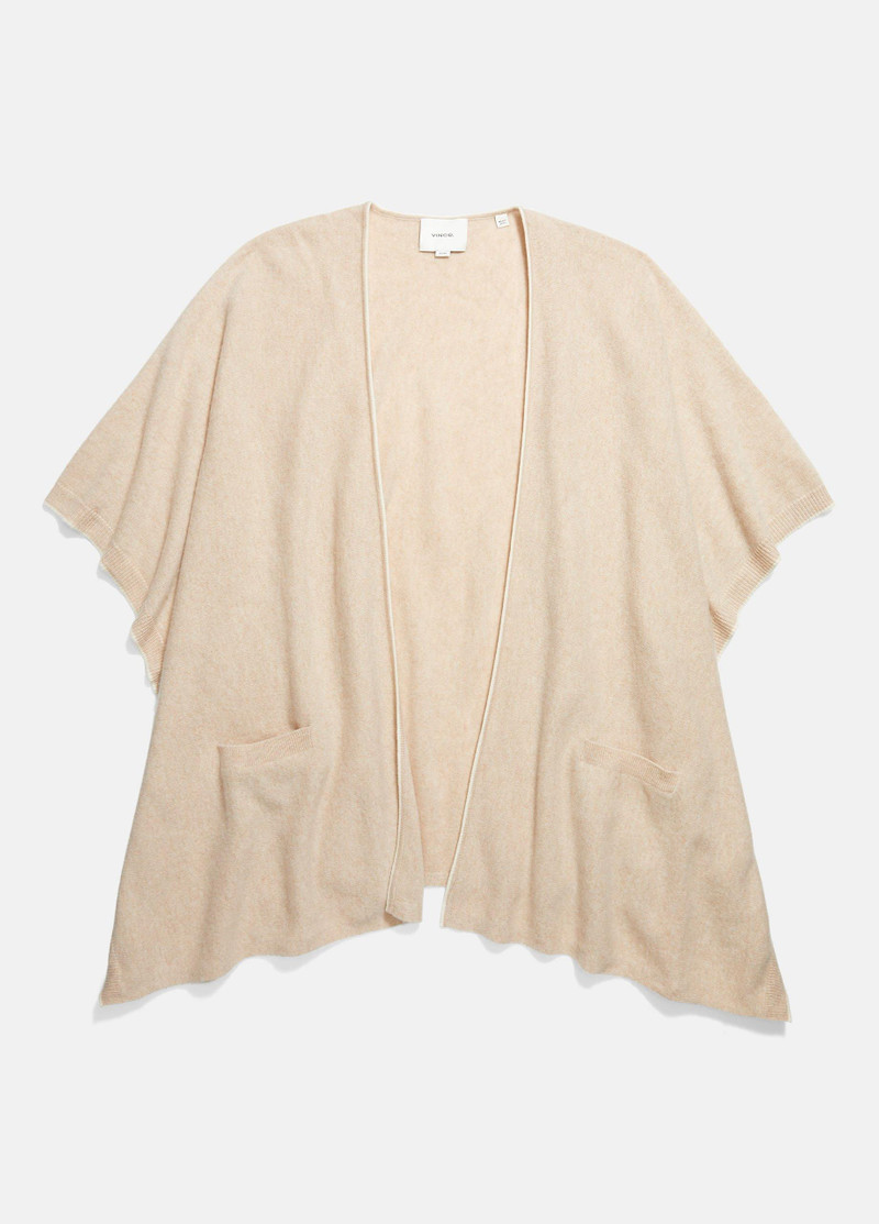 Vince Tipped Jersey-Knit Cashmere Cape outlook