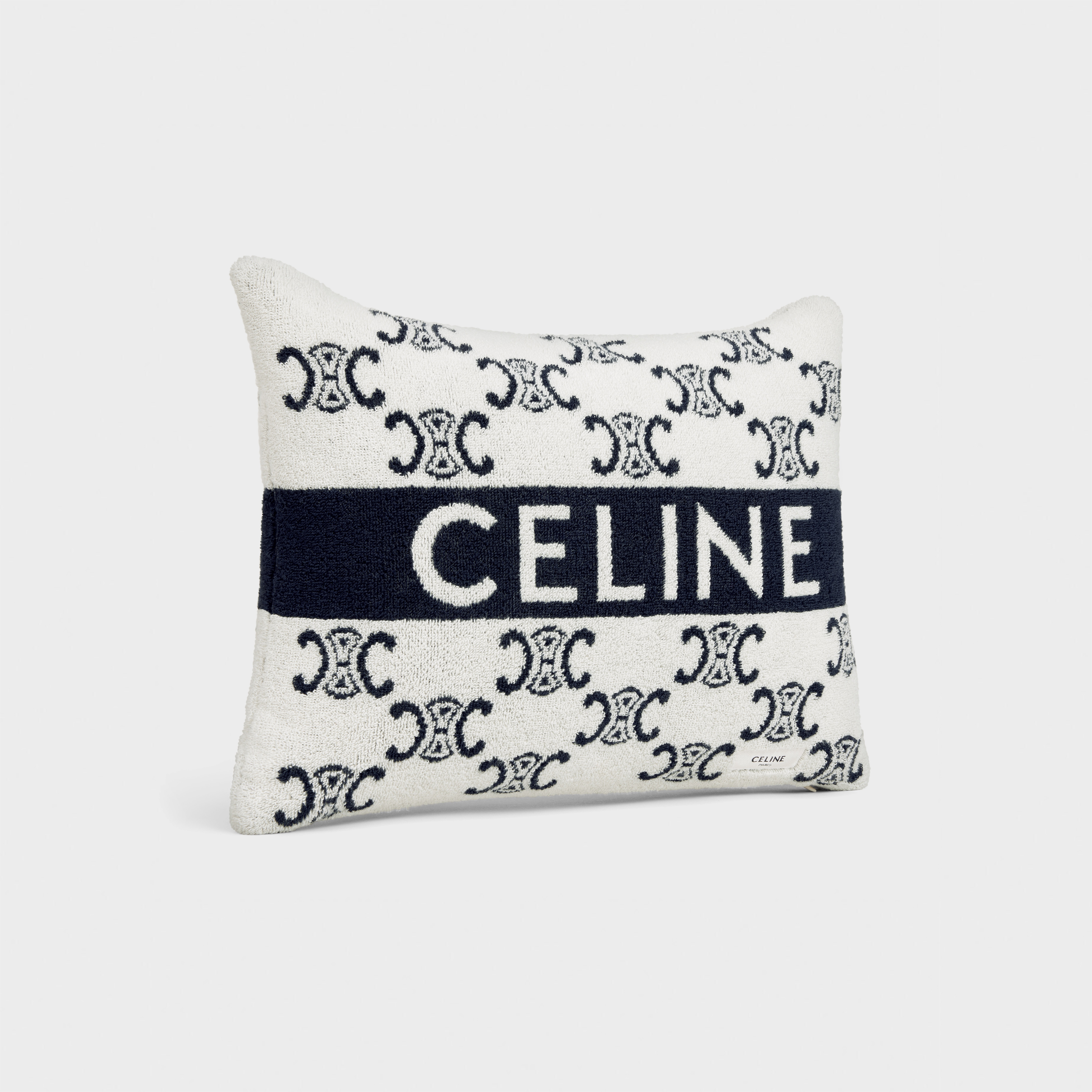 MONOGRAMMED TERRY COTTON BEACH CUSHION - 2