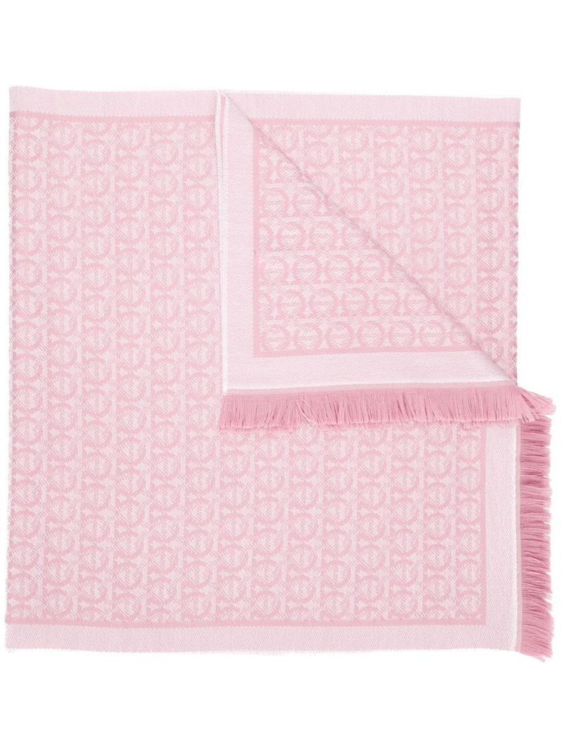 Gancini jacquard knitted scarf 1