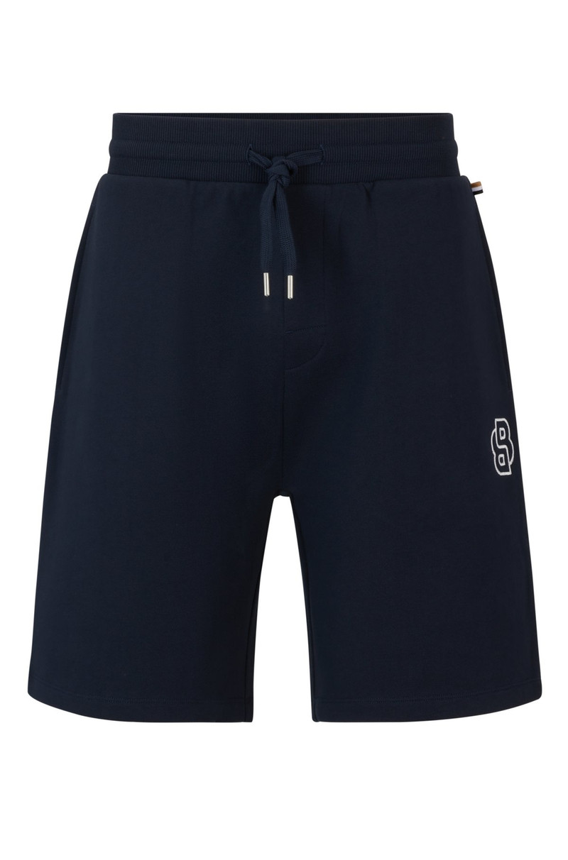 COTTON-TERRY SHORTS WITH DOUBLE MONOGRAM AND DRAWSTRING 1