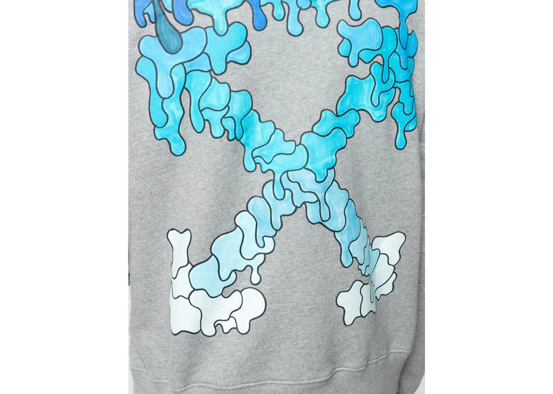 Off-White OFF-WHITE Marker Hoodie Grey/Blue outlook