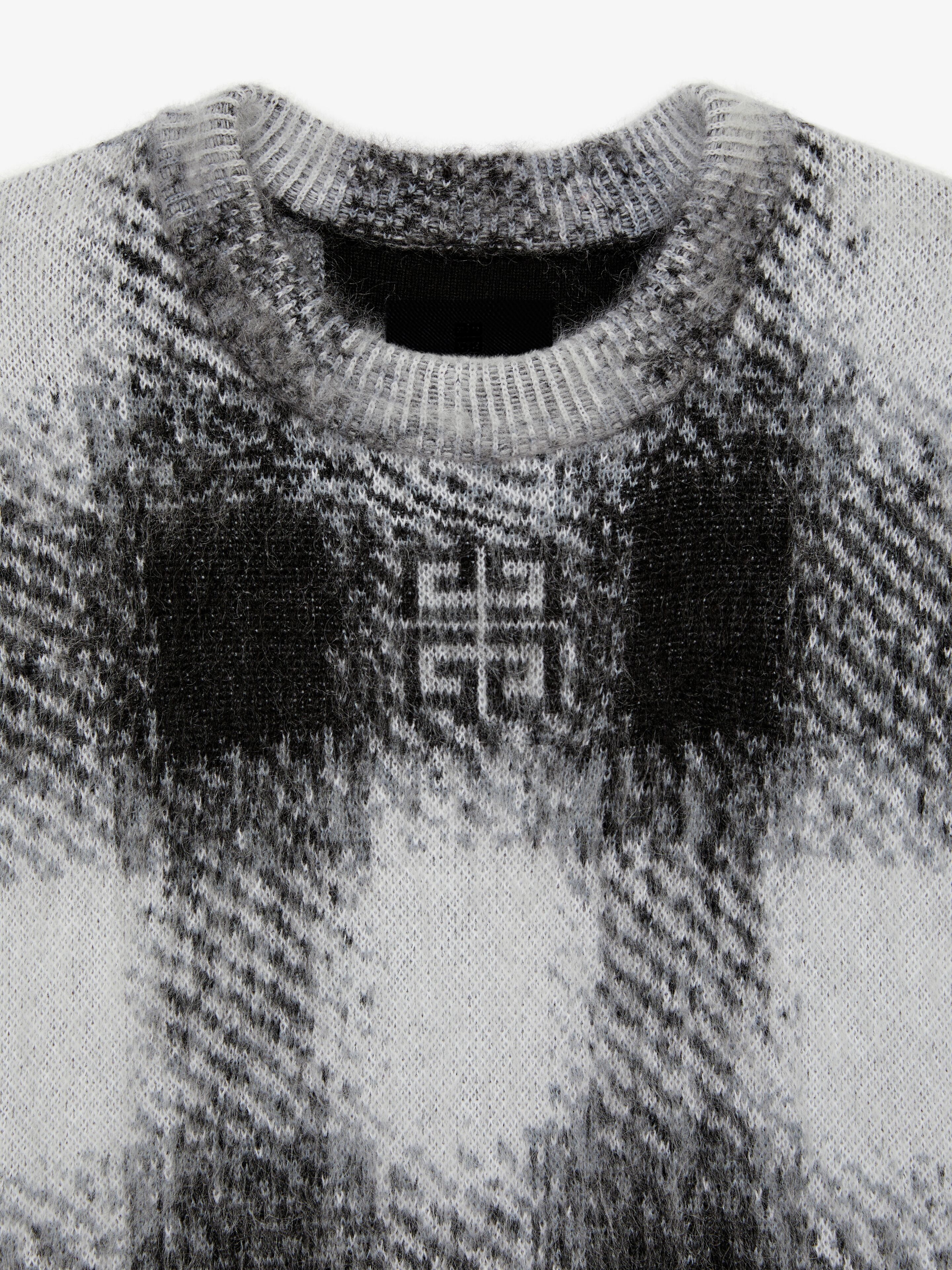 SWEATER IN 4G CHECKED MOHAIR AND WOOL - 5