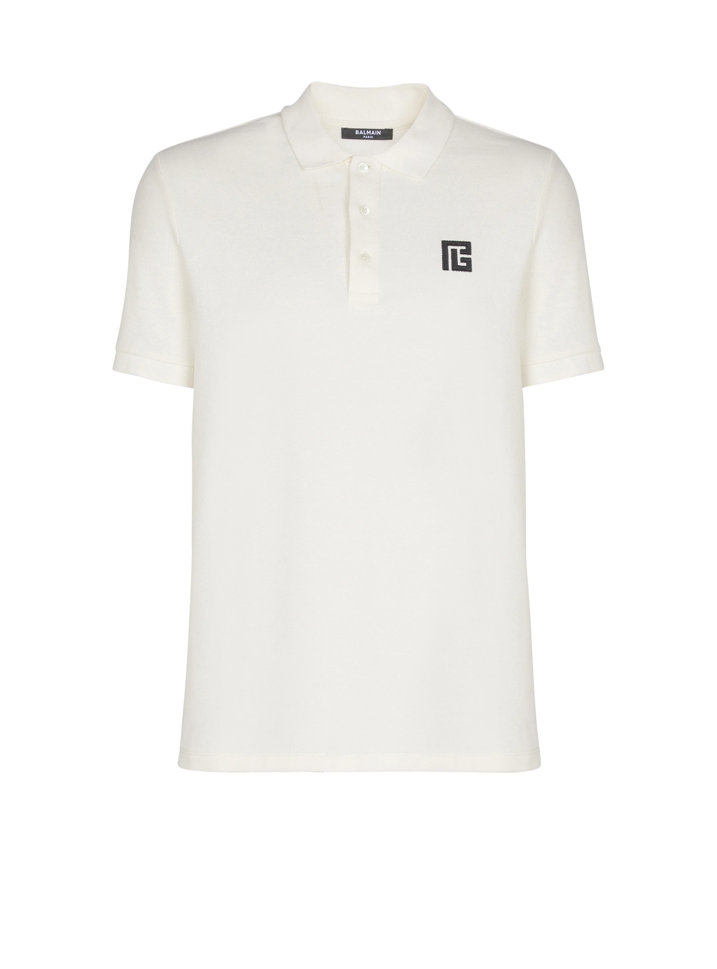 Embroidered cotton polo - 1