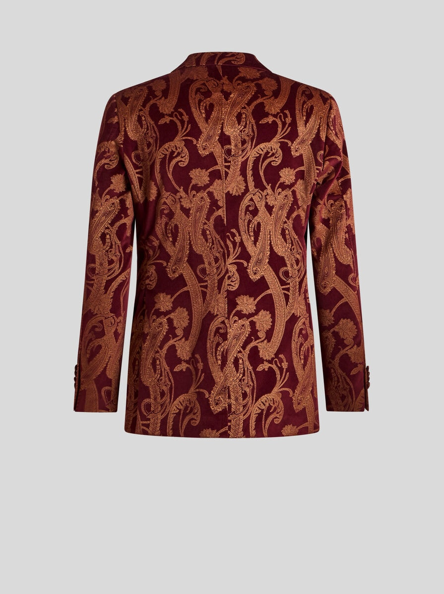 SINGLE-BREASTED PAISLEY BLAZER - 5