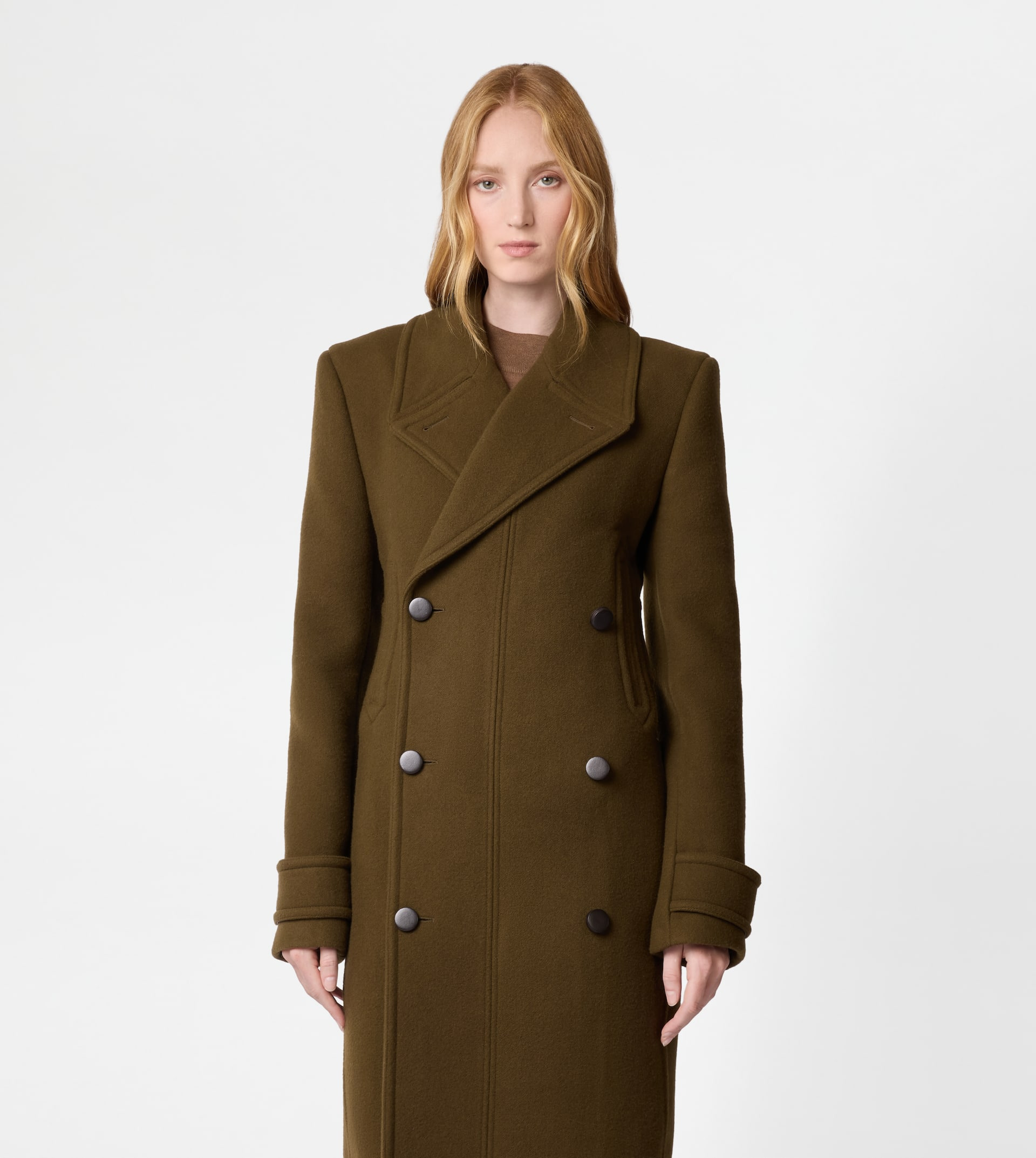COAT IN WOOL - GREEN - 4
