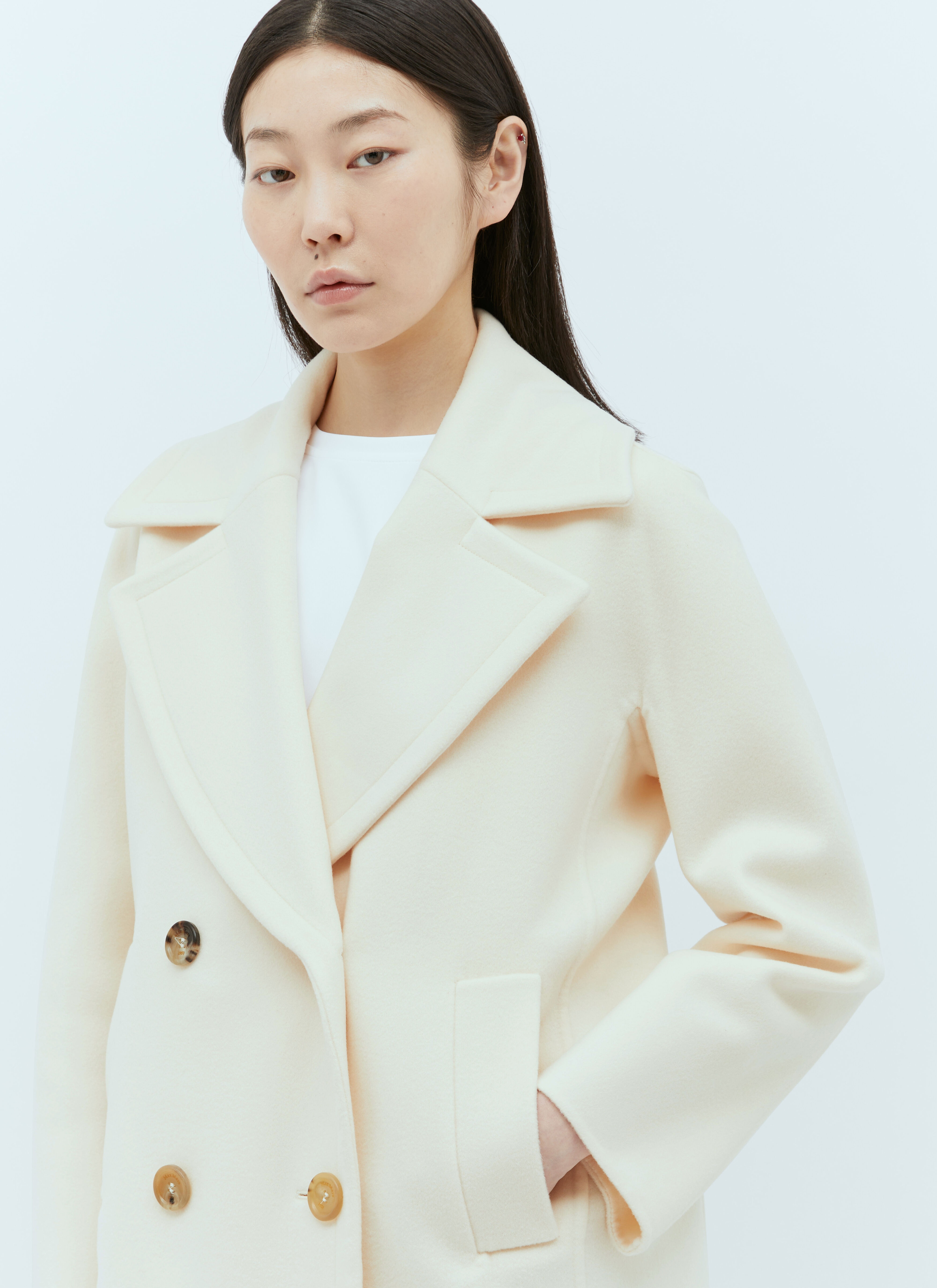 Max Mara Wool And Cashmere Pea Coat | lncc | REVERSIBLE