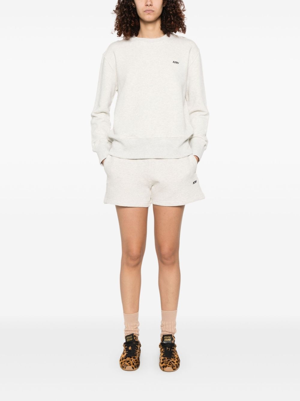 embroidered-logo shorts - 2