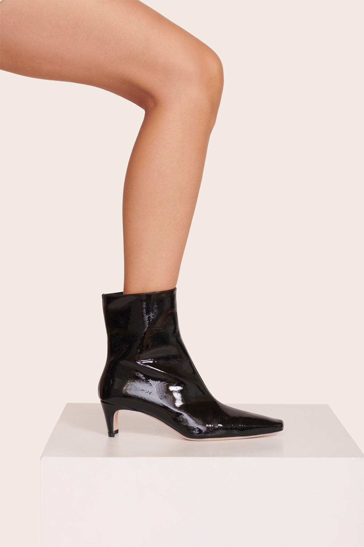 STAUD WALLY ANKLE BOOT BLACK PATENT - 8