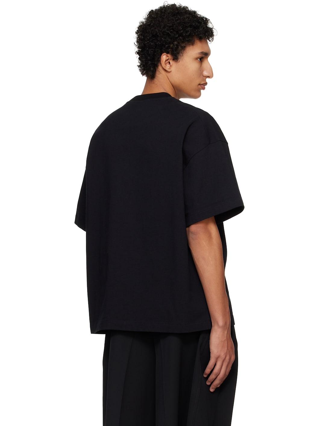 Black Printed-Logo T-shirt - 3