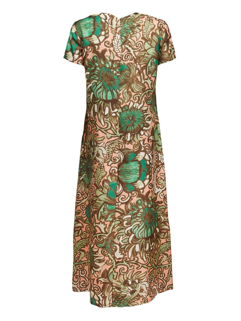 Swing floral-print silk shirt dress - 5