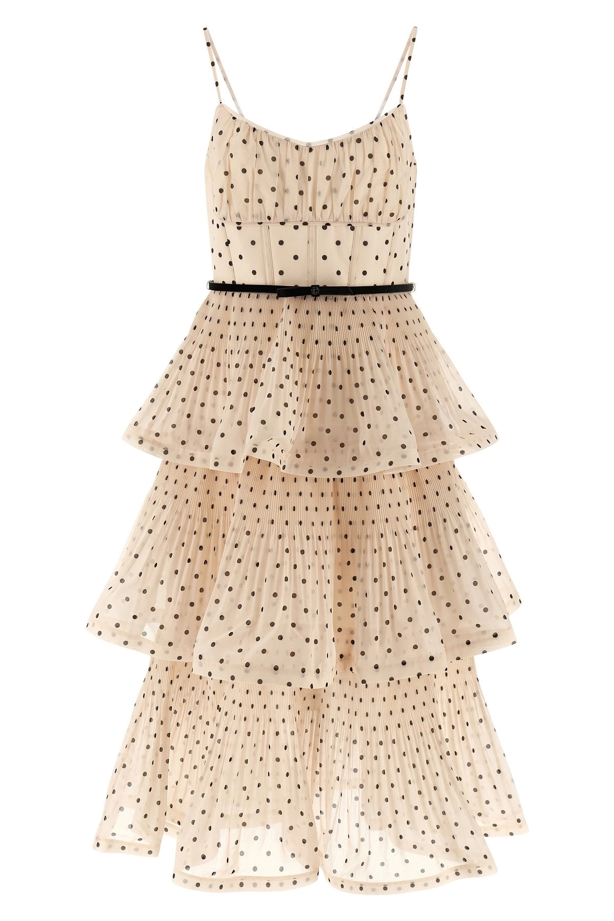 'Pleated Tiered Midi' dress - 1