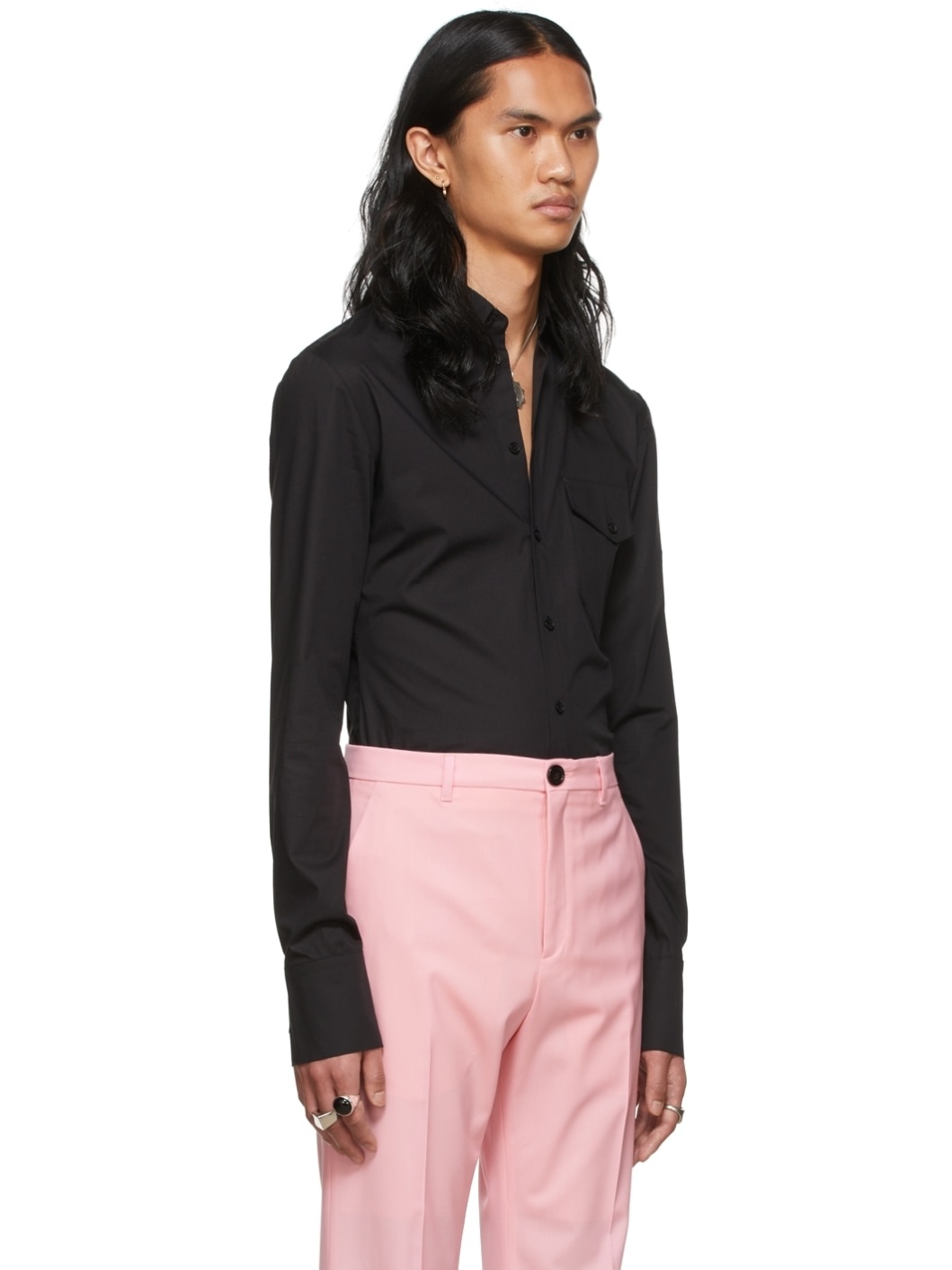 SSENSE Exclusive Black Cotton Poplin Shirt - 2