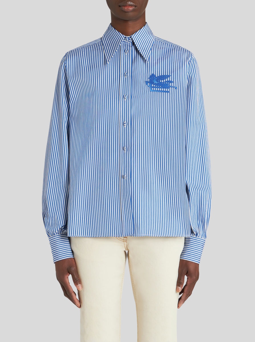 STRIPED SHIRT WITH ETRO LOGO - 2