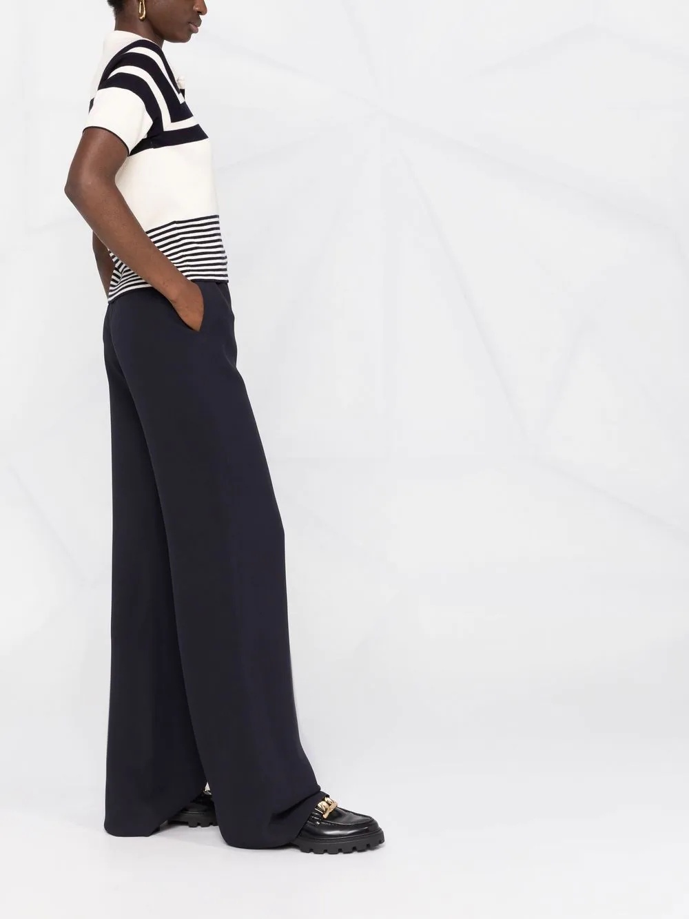 high-waisted wide-leg trousers - 6