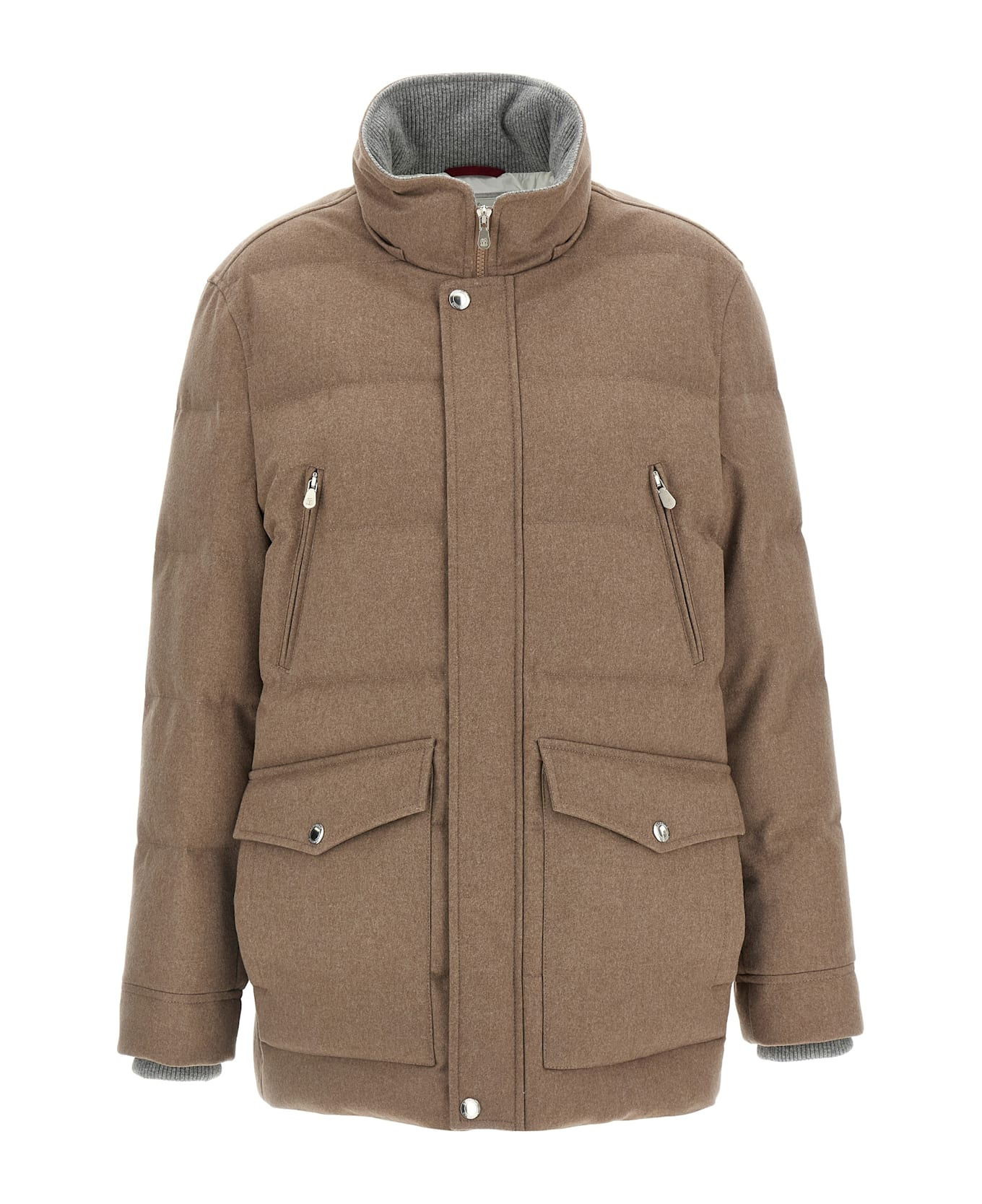 Flannel Down Jacket - 2
