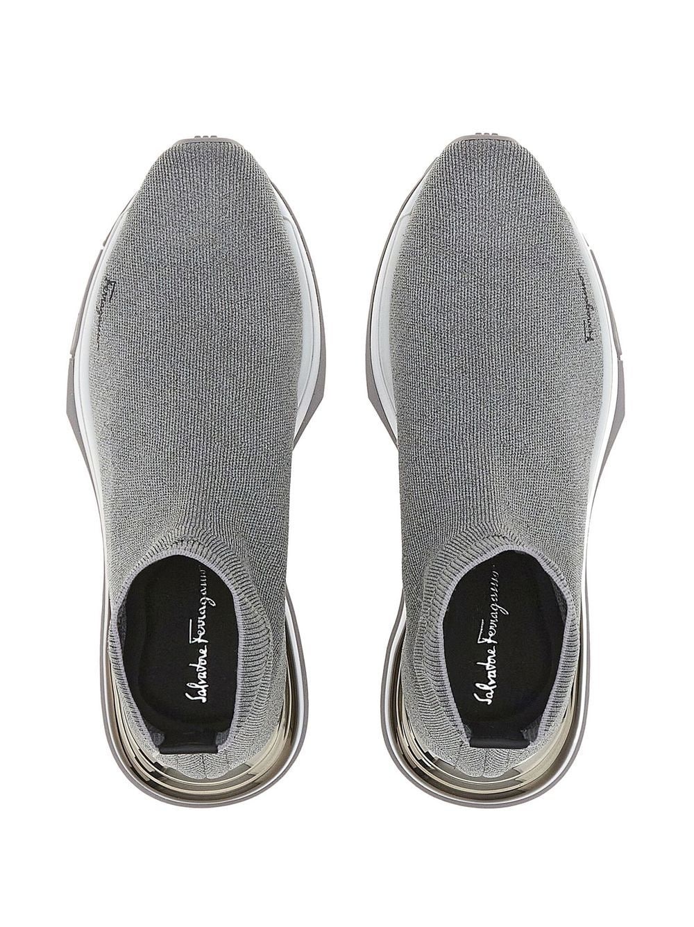 logo-print sock sneakers - 4