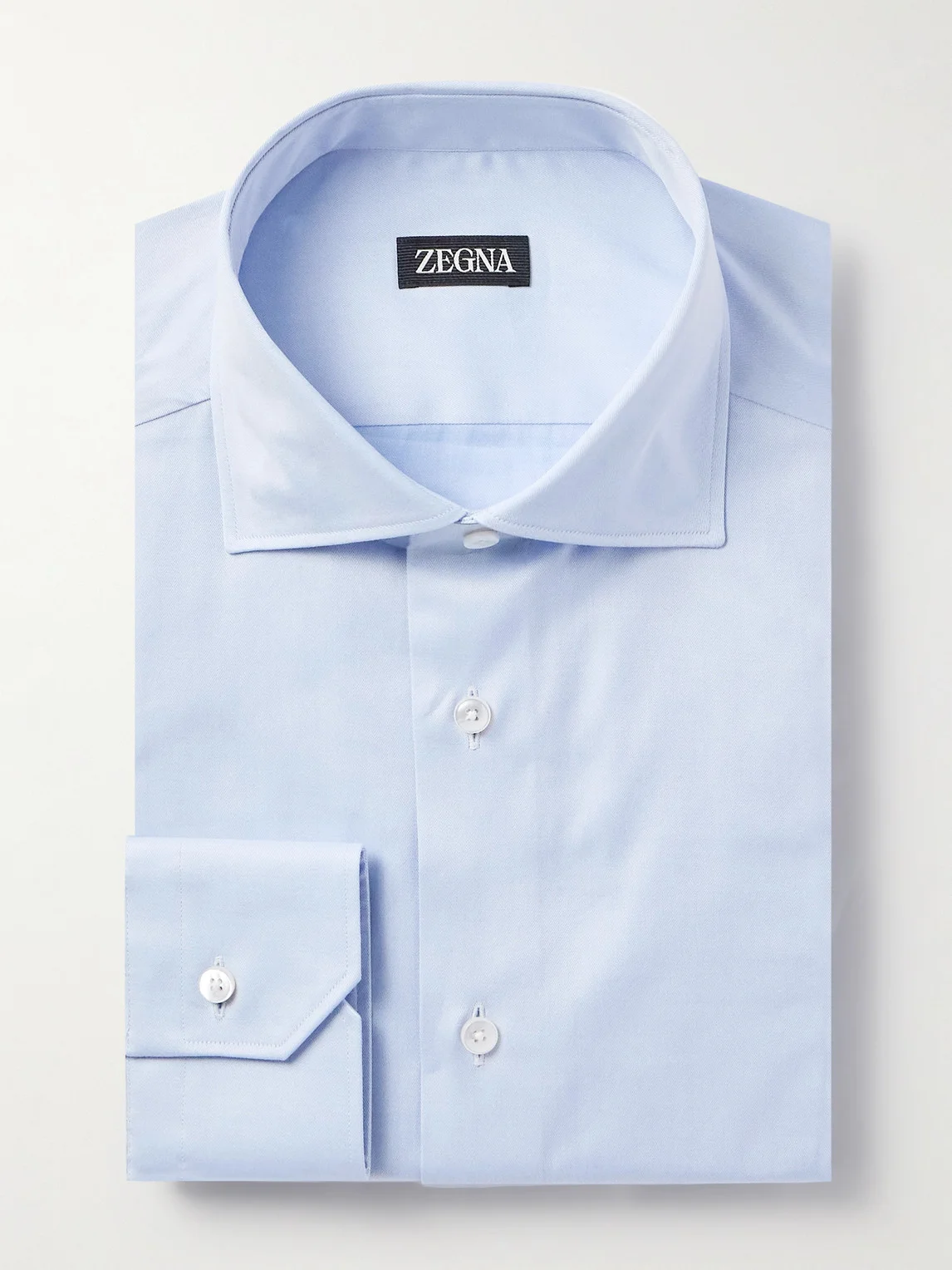 Slim-Fit Cutaway-Collar Striped Cotton Shirt - 1
