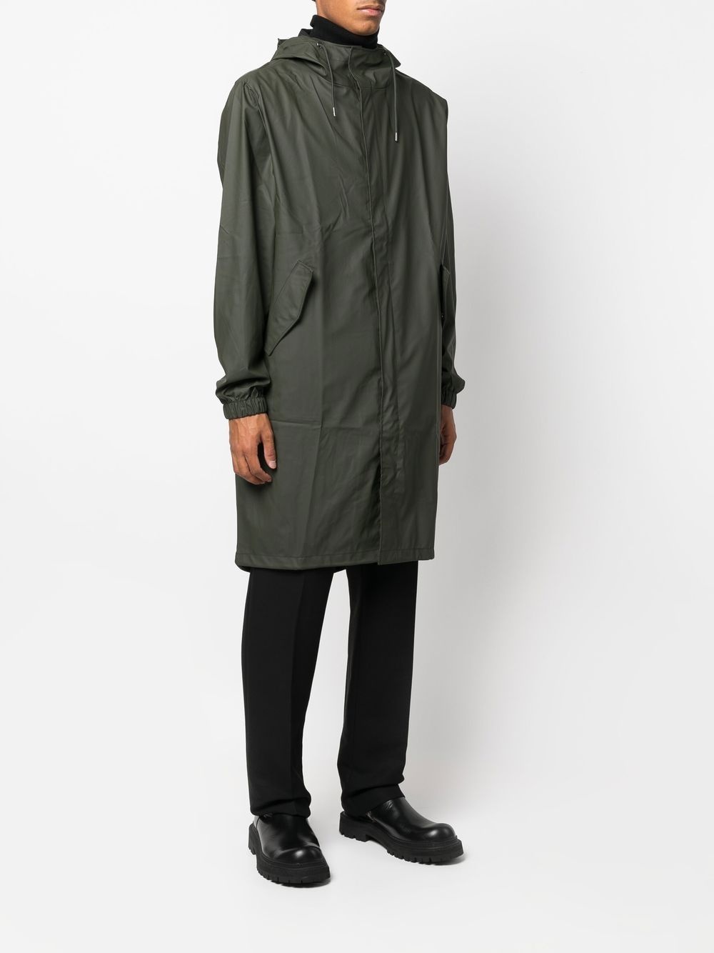 drawstring hooded raincoat - 4