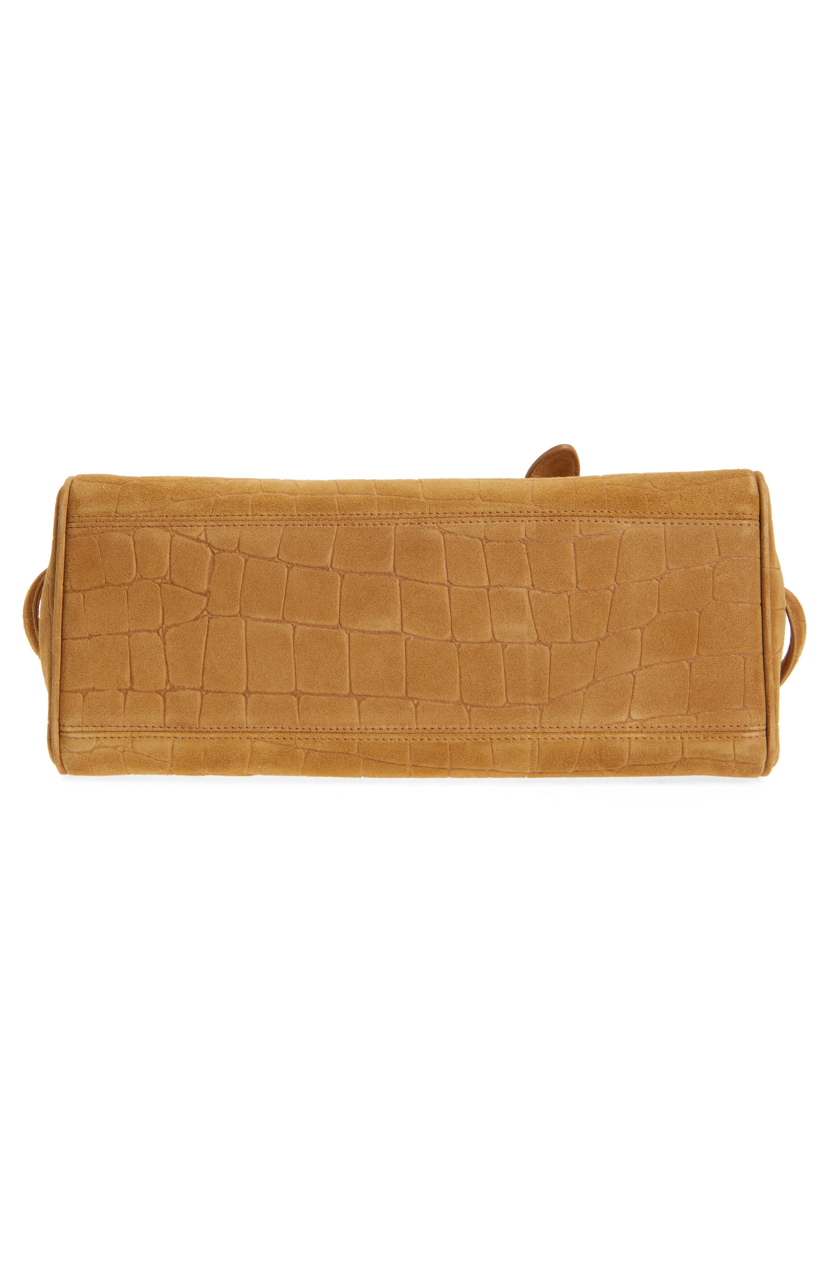 Jacquemus Le Turismo Croc Embossed Suede Bowling Bag in Camel at Nordstrom - 7