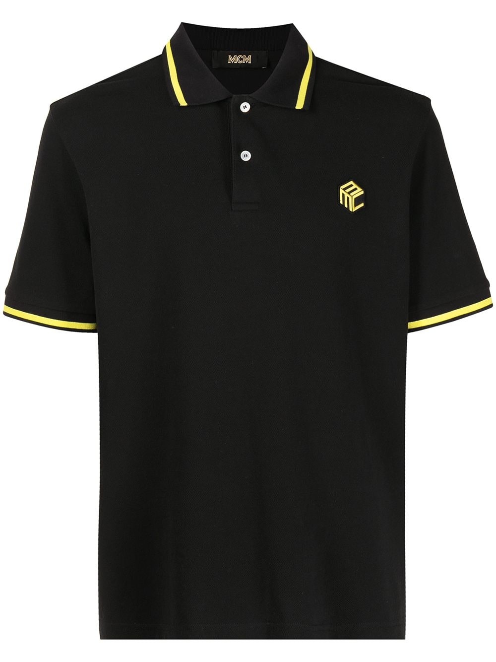 logo-print cotton polo shirt - 1