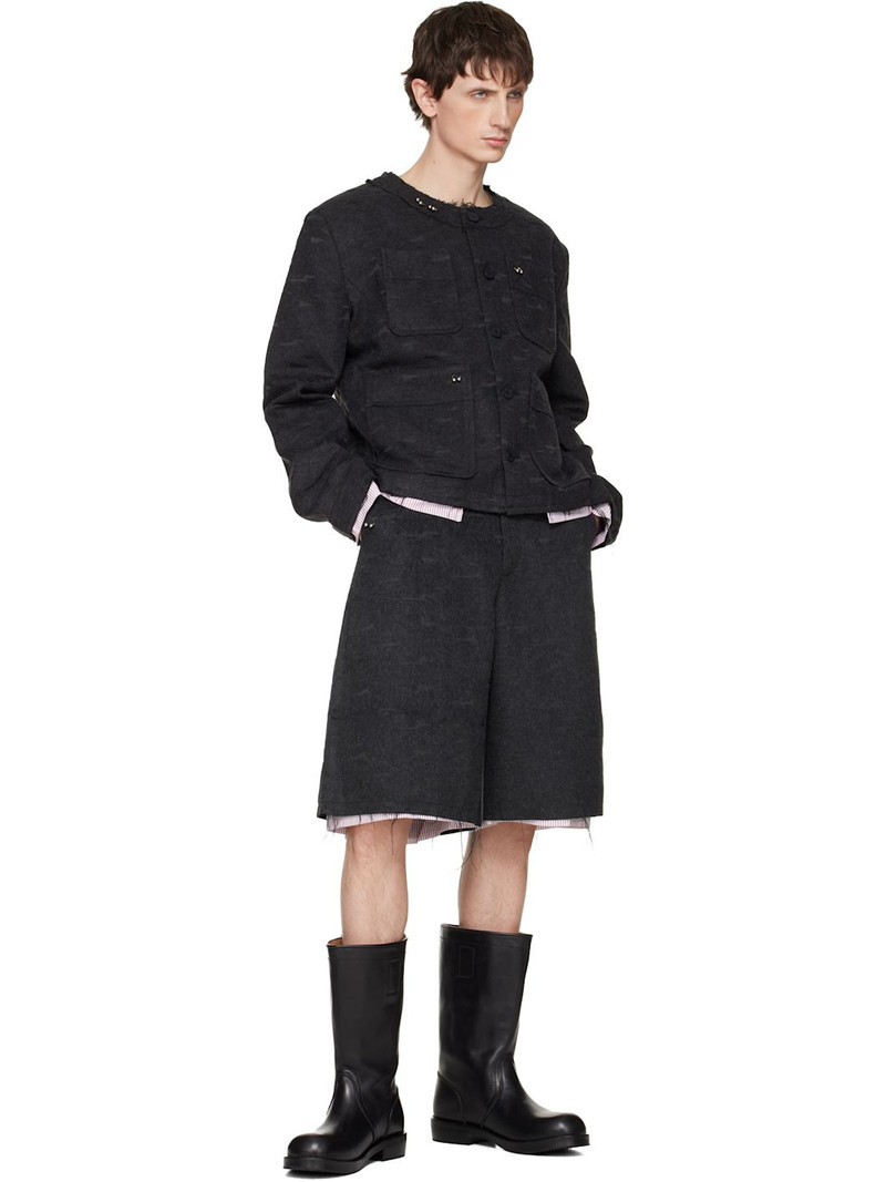 CHARLES JEFFREY LOVERBOY Gray Piercing Jacket outlook