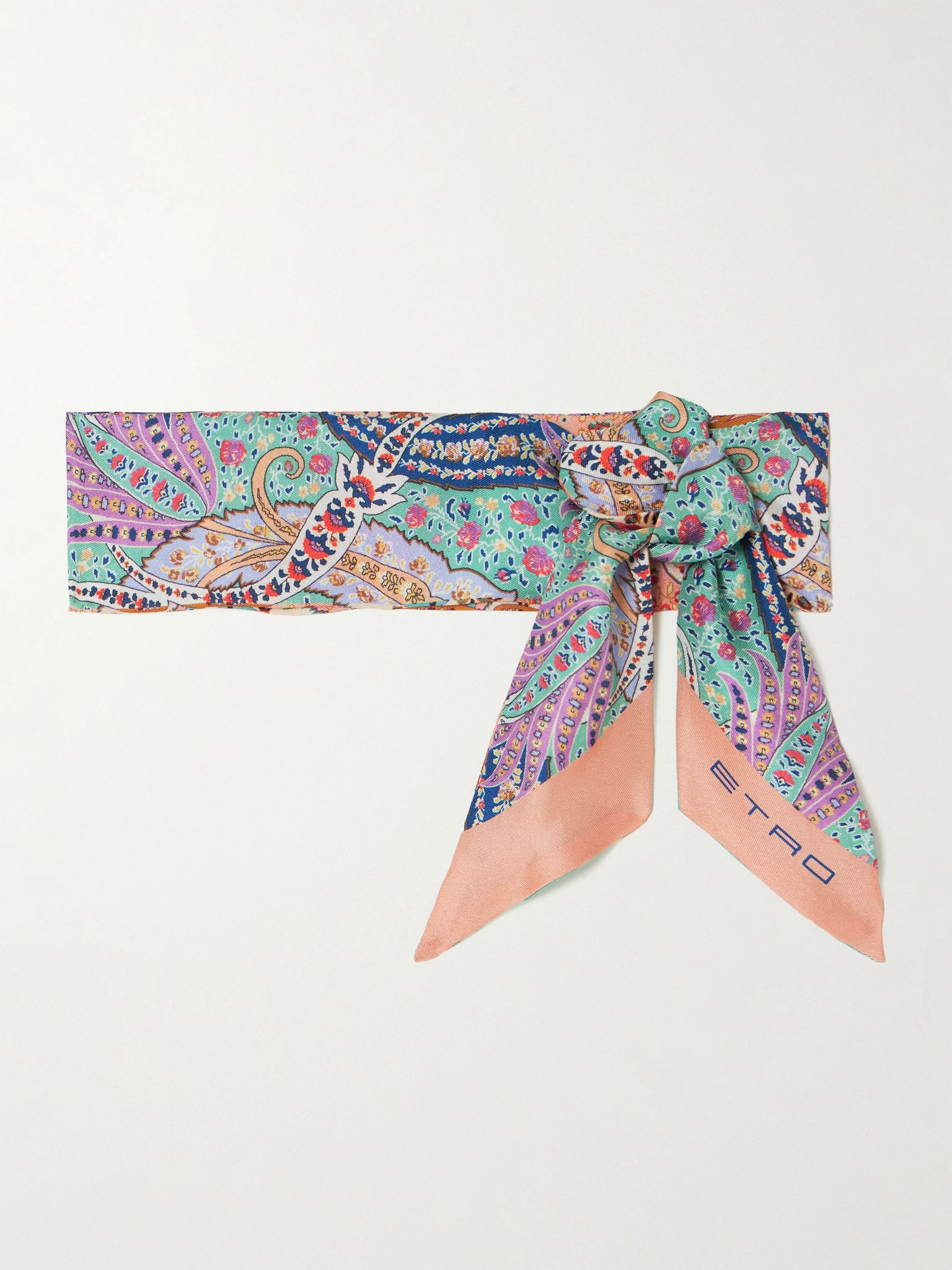 Paisley-print wool, cashmere and silk-blend scarf Multi - 1