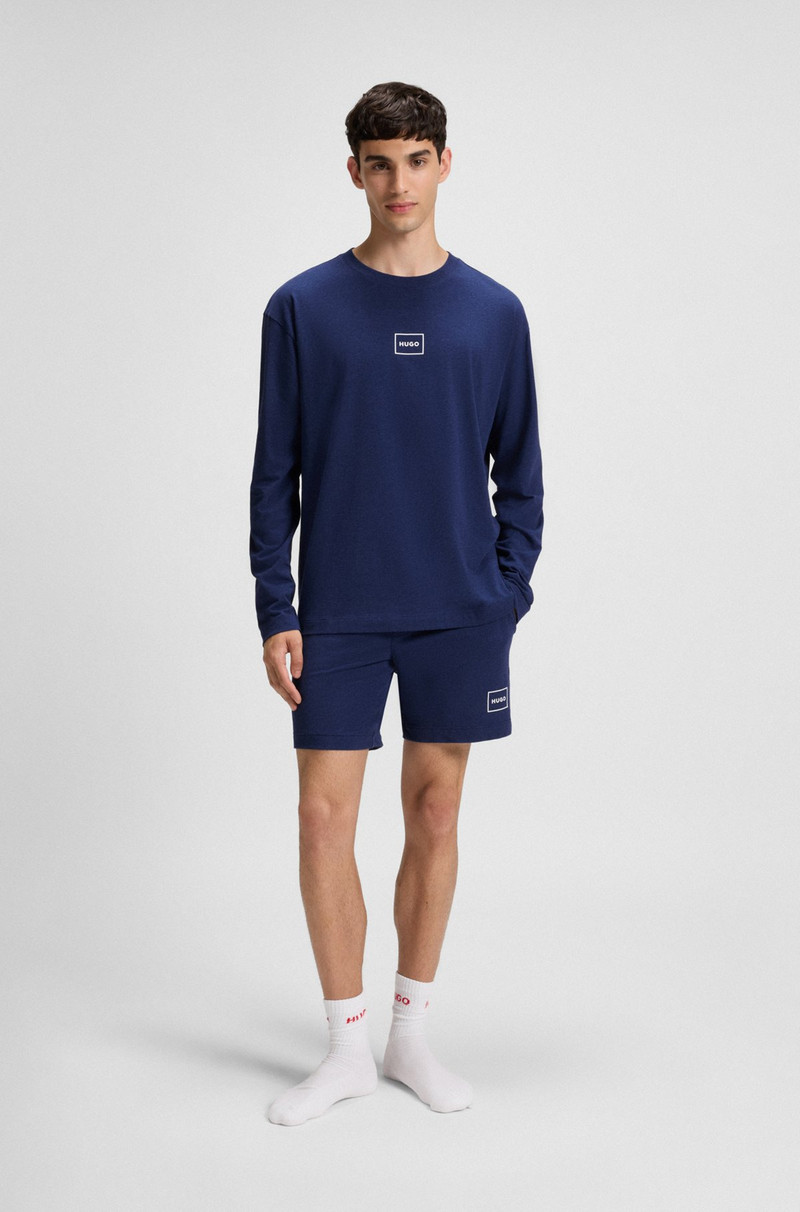 HUGO LOGO-PRINT T-SHIRT IN STRETCH COTTON outlook