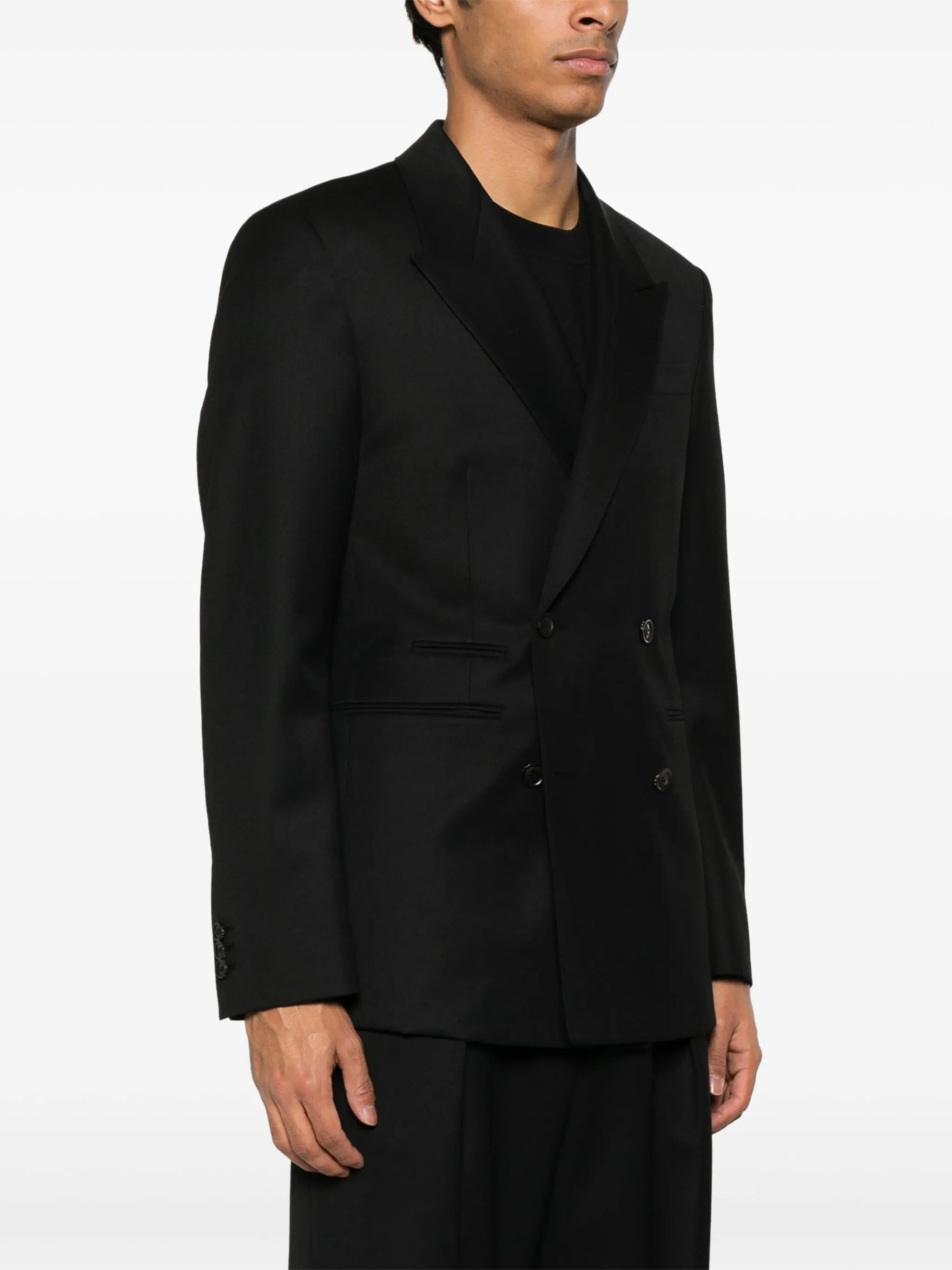 Double-breasted Twill Blazer - 4