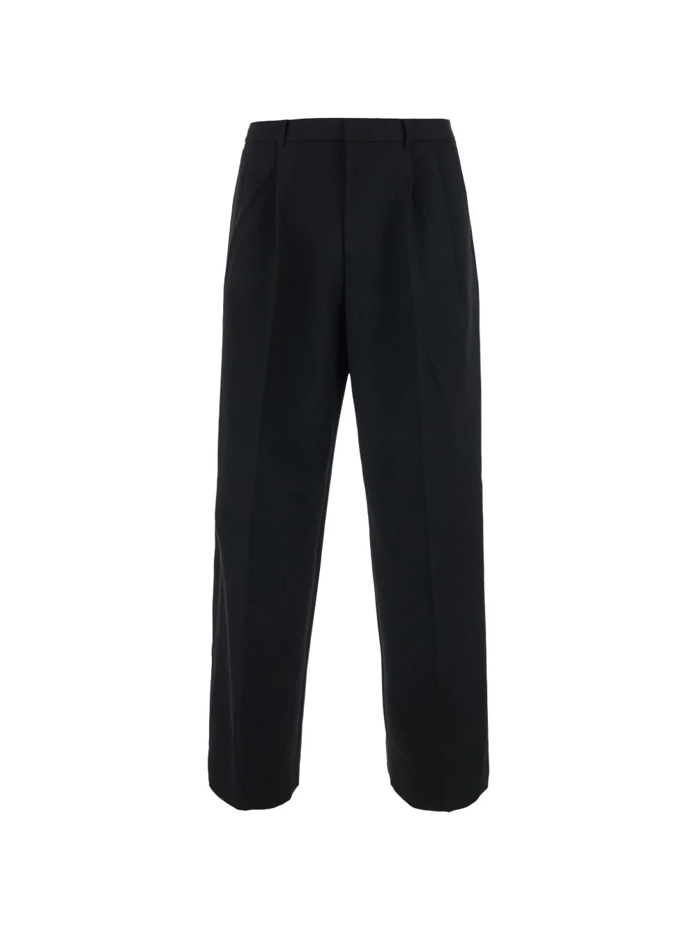 pleated straight-leg trousers - 1