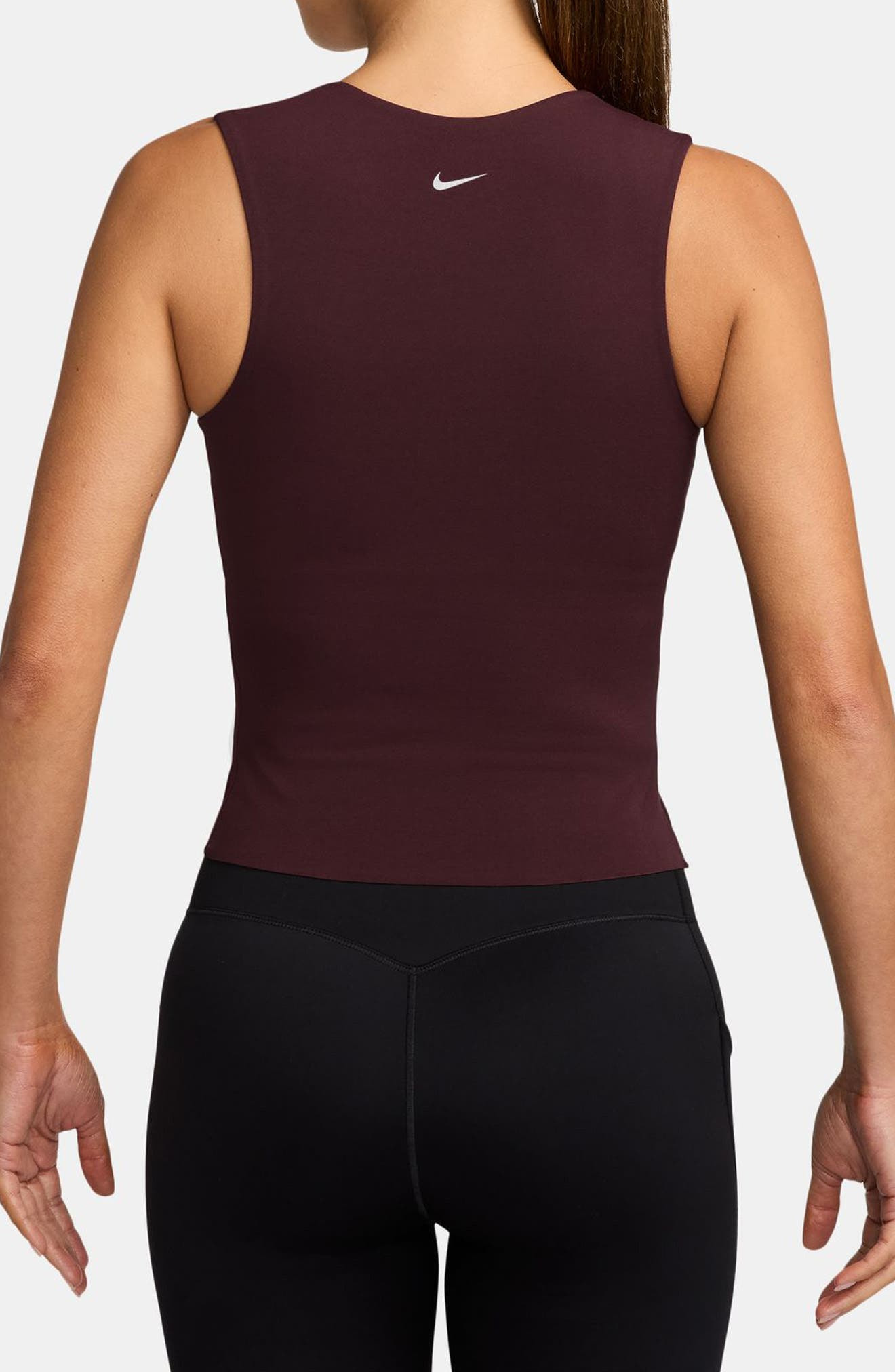 Nike Zenvy Dri-FIT Tank in Burgundy Crush/White at Nordstrom - 2