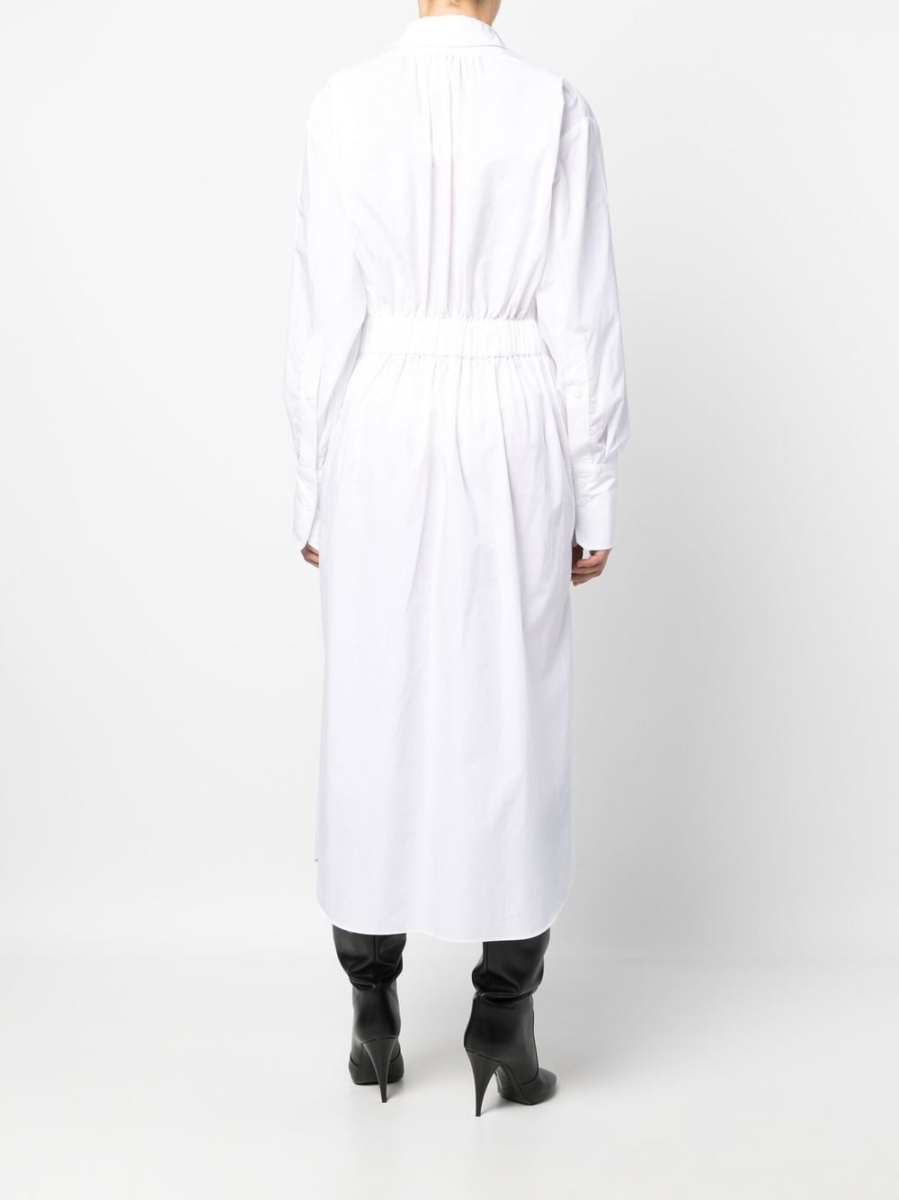 belted long shirt dress - 4