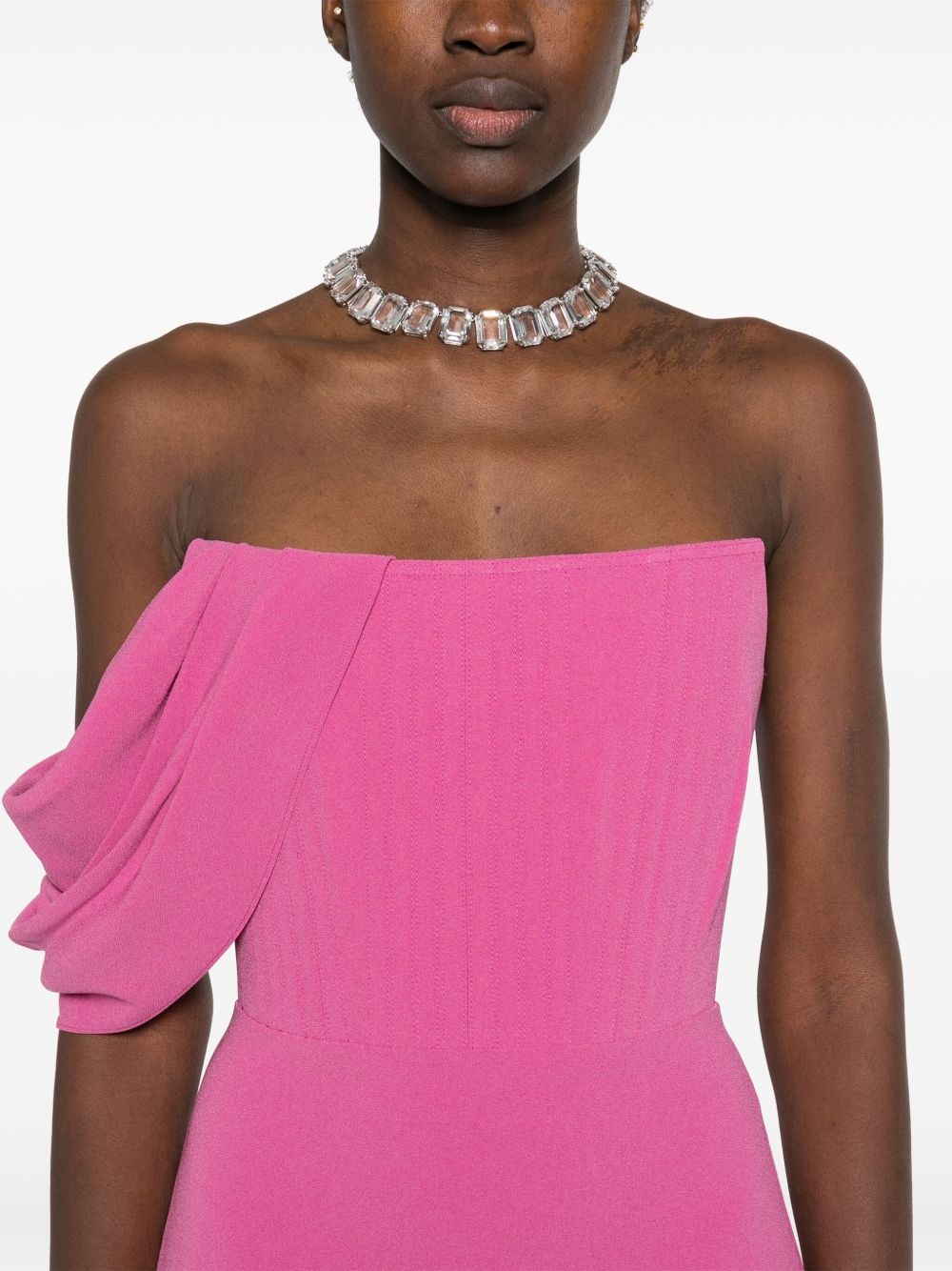 crepe corset midi dress - 5