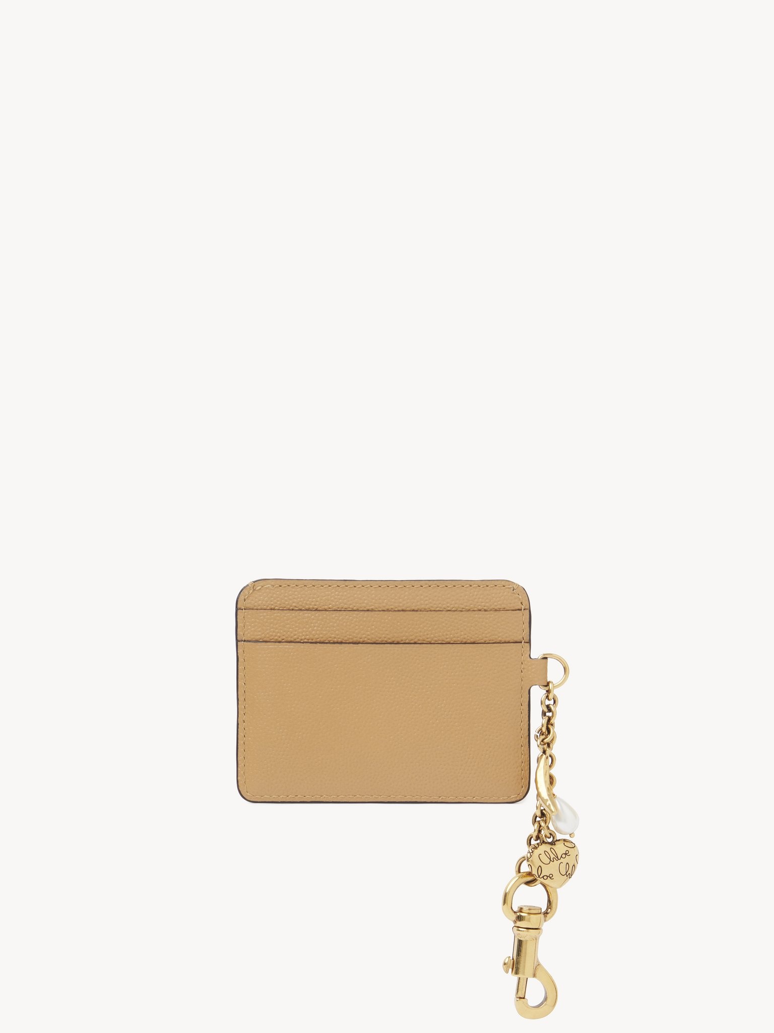 CHLOÉ CHARMS CARD HOLDER IN GRAINED LEATHER - 3