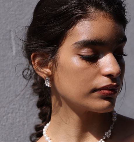 The Alchemy of Time Sterling Silver Cubic Zirconia and Pearl Earrings - 2