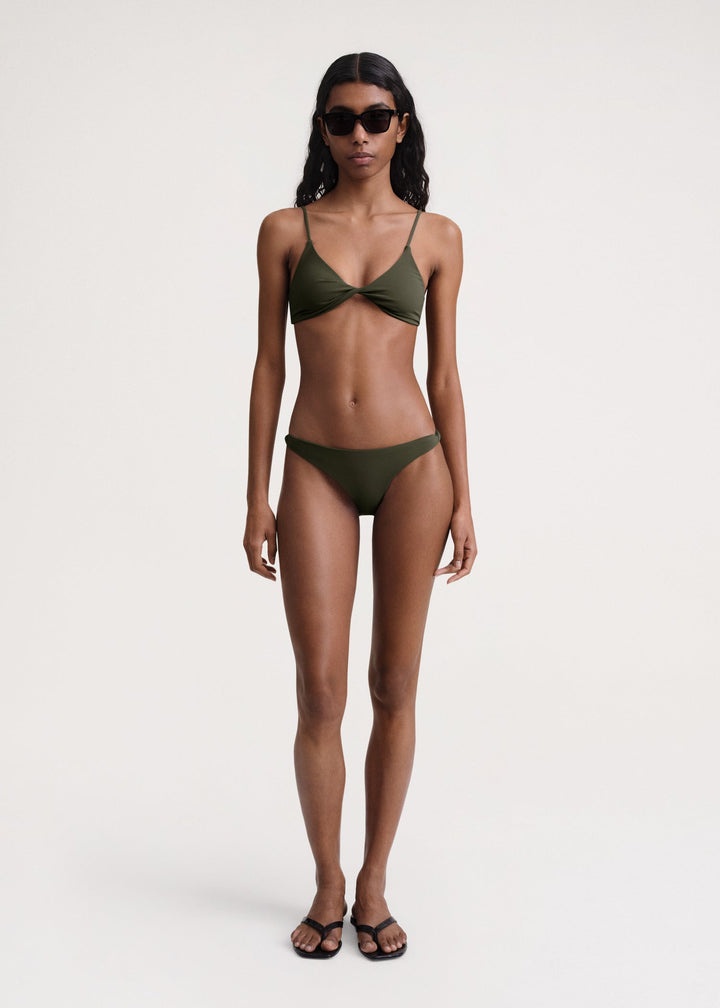 Twist-front bikini top faded olive - 2