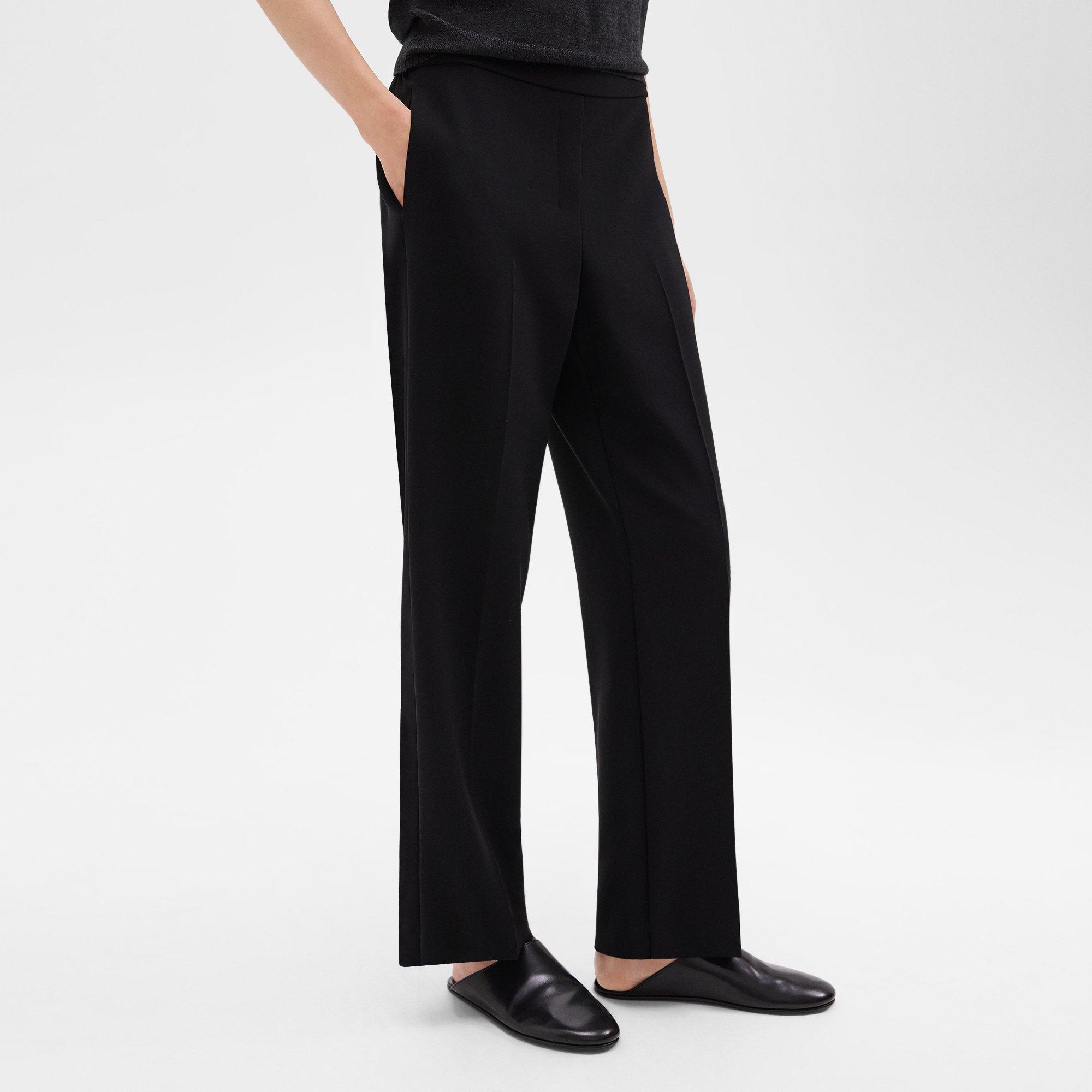 Wide-Leg Pull-On Pant in Admiral Crepe - 5