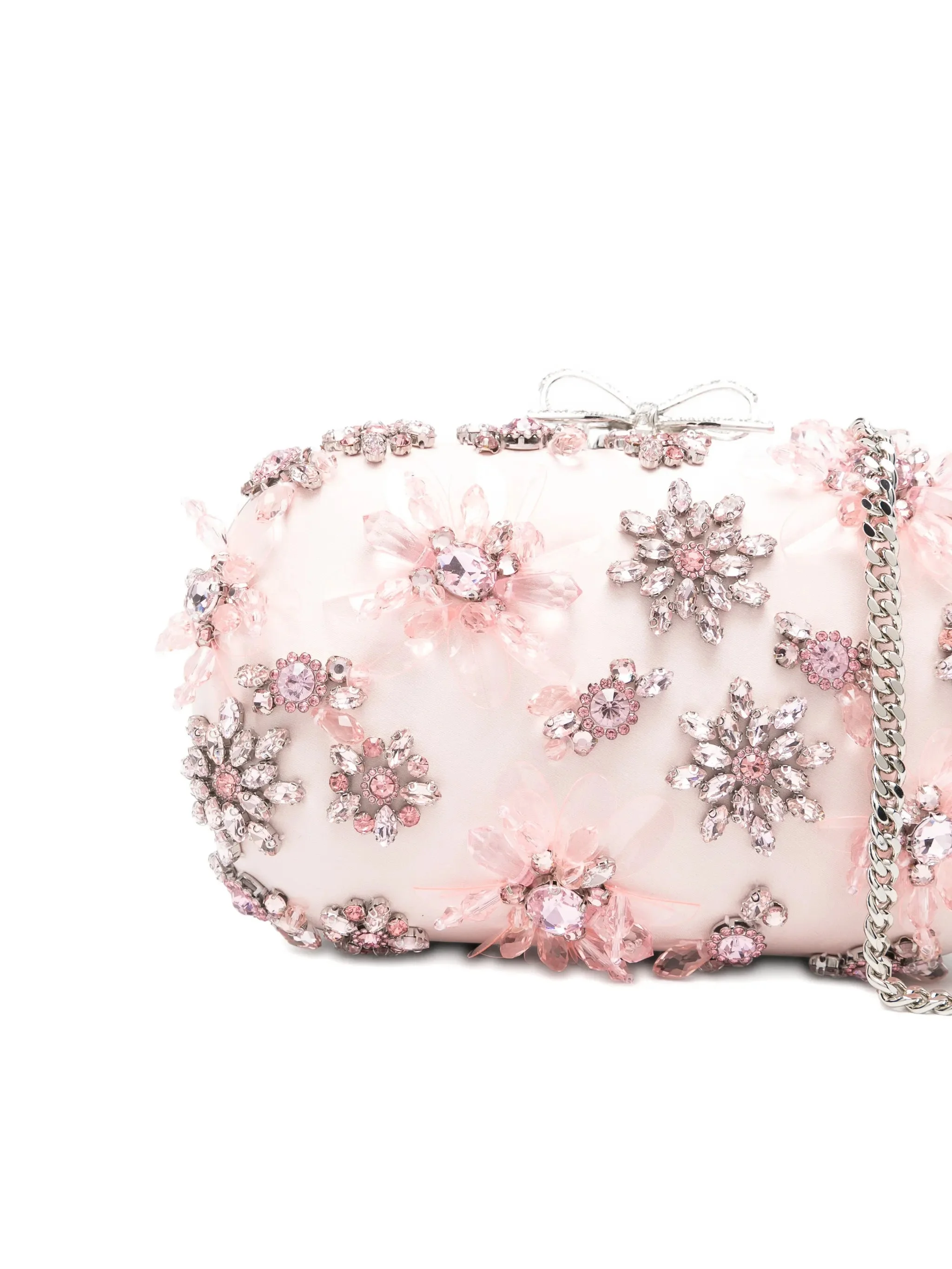 Self-portrait Floral-embellished Clutch Bag - 1