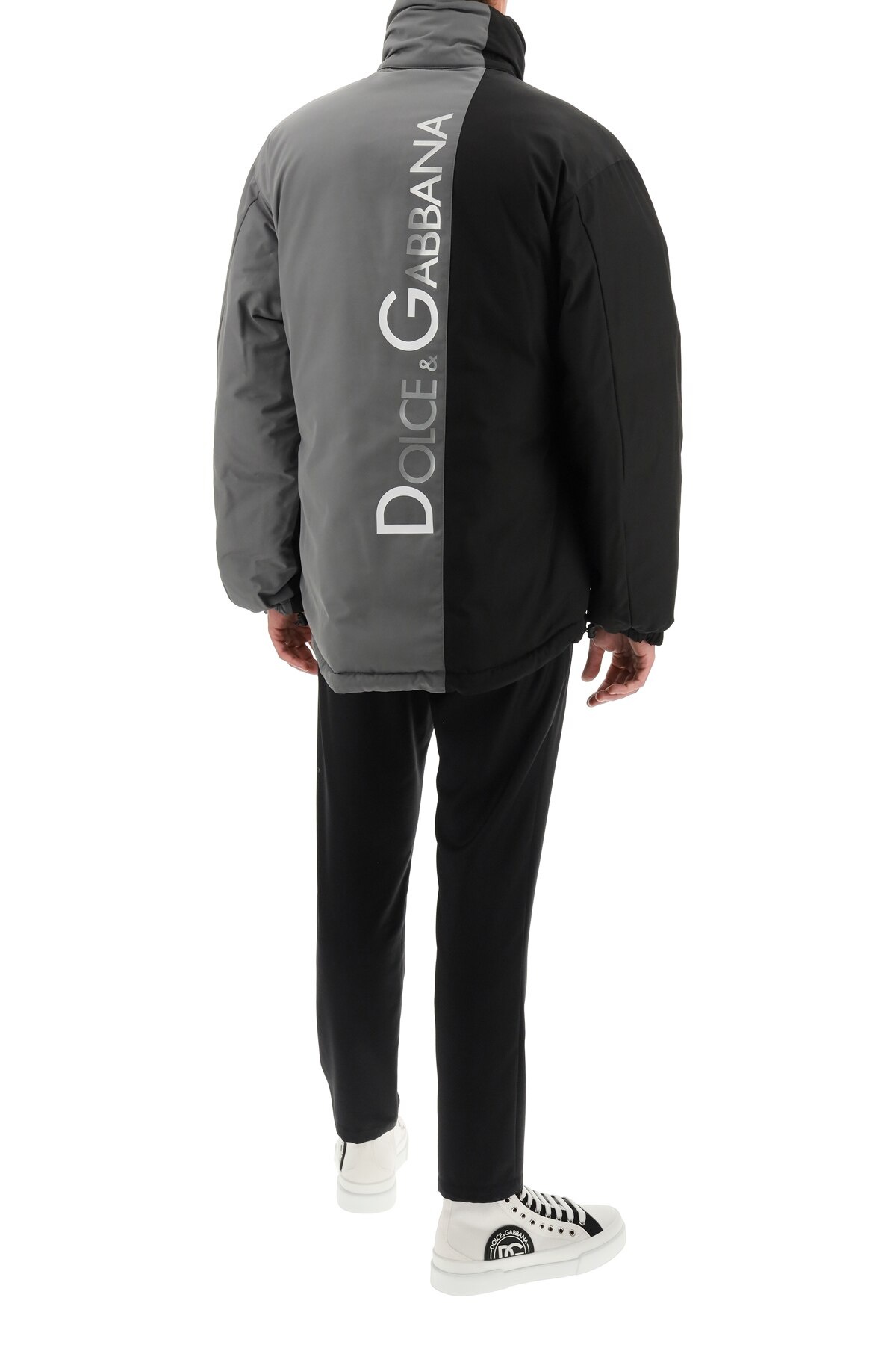 REVERSIBLE DOWN JACKET WITH REFLECTOR LOGO - 2