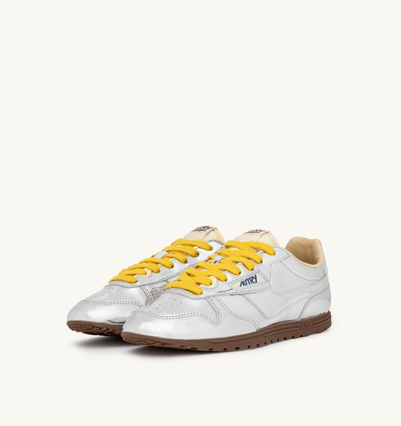 AUTRY WINDSPIN SILVER MIRRORED SNEAKERS outlook